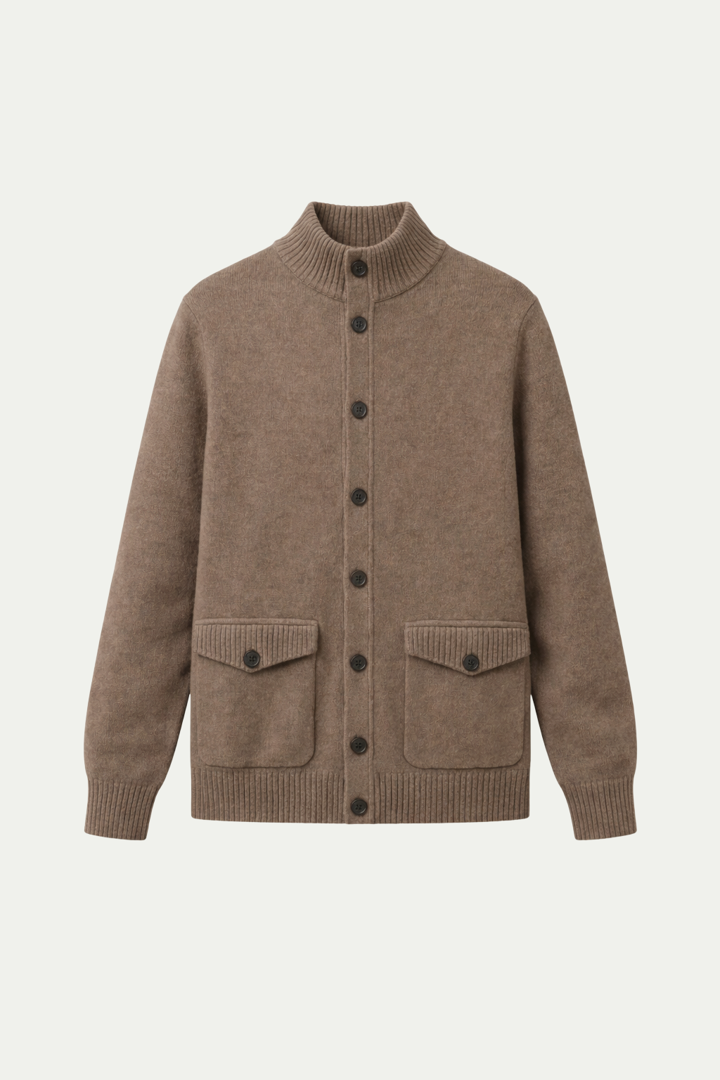 Strickjacke mit Knöpfen Mokka