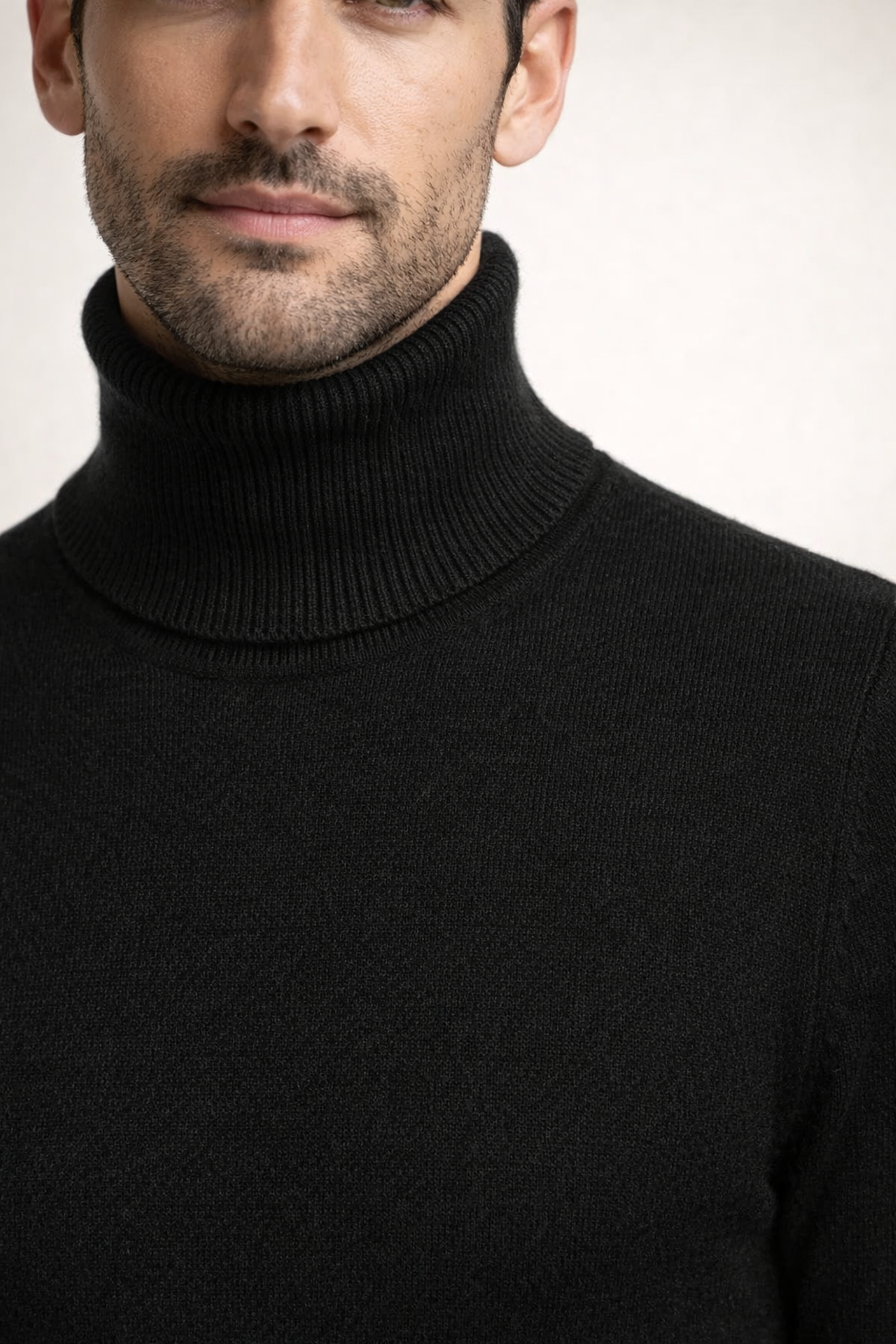 Intemporel Rollkragenpullover Schwarz