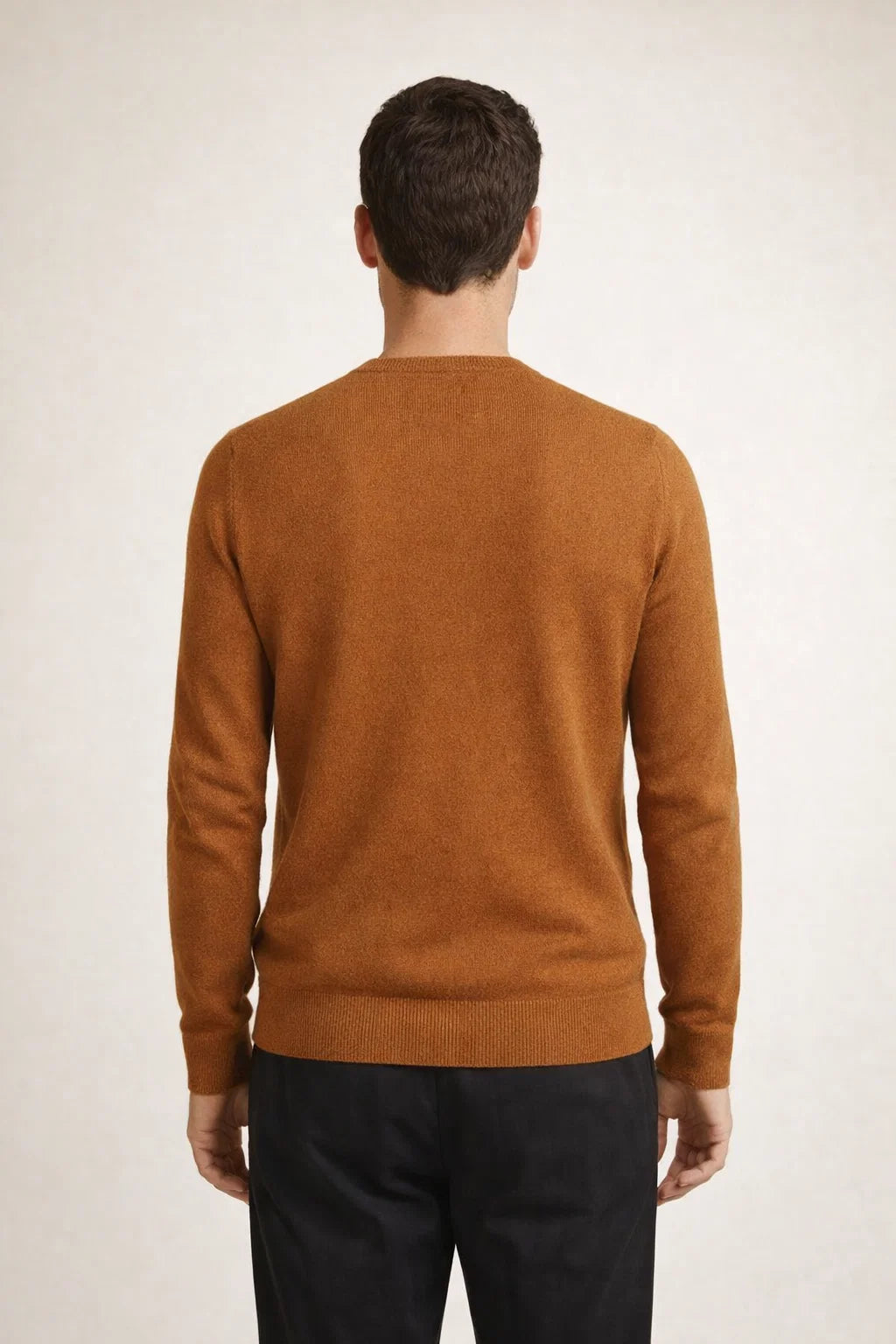 Crewneck aus feiner Wolle, Karamell