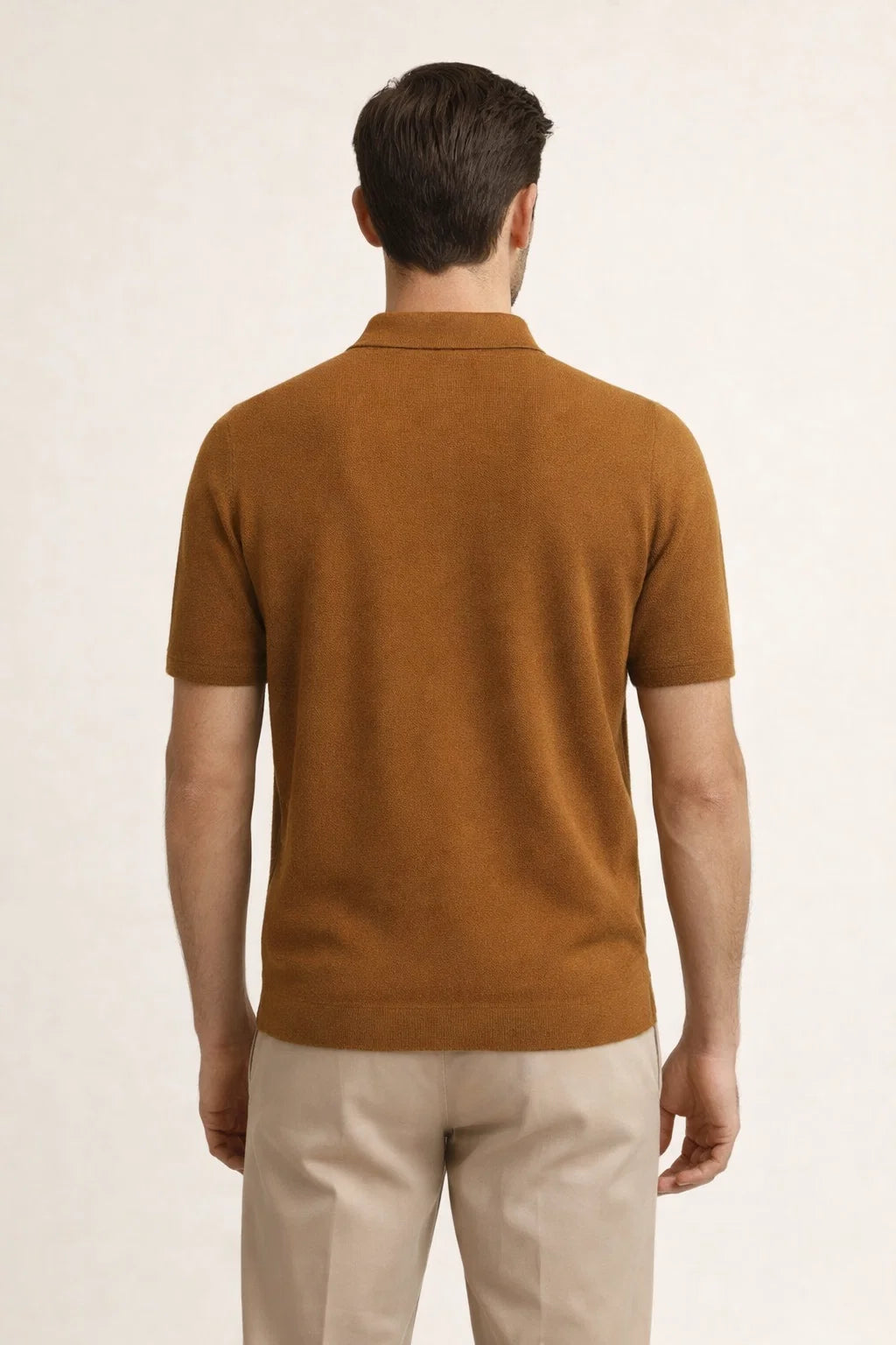 Riviera Frottee-Polo Haselnuss