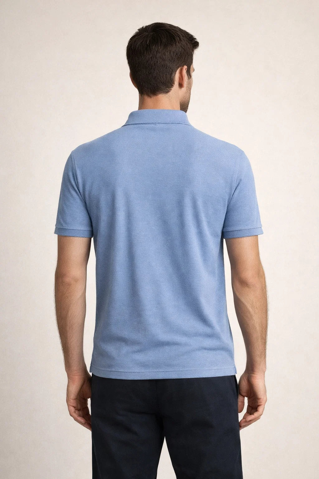 Riviera Frottee-Polo Hellblau