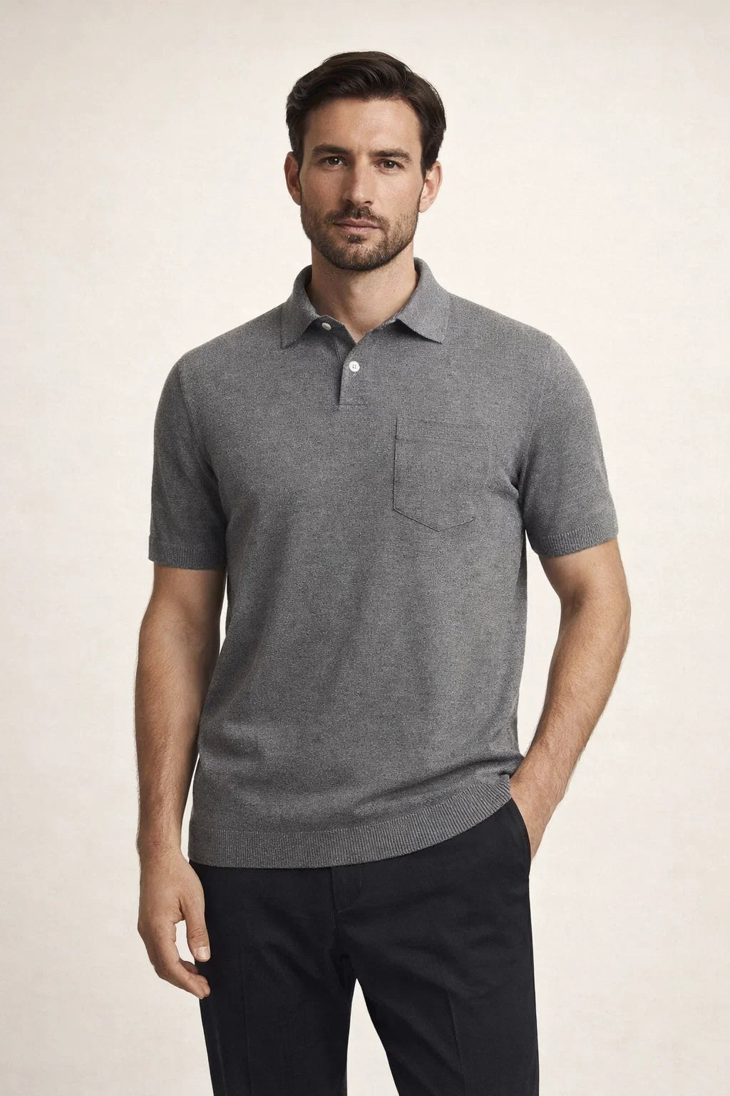 Riviera Terry Polo Grey