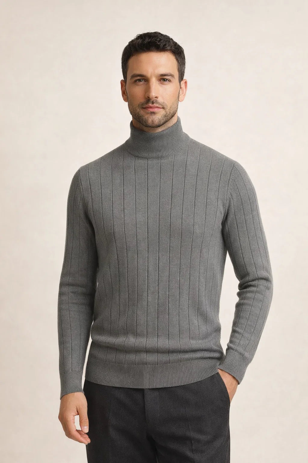Tailored Turtleneck Grey