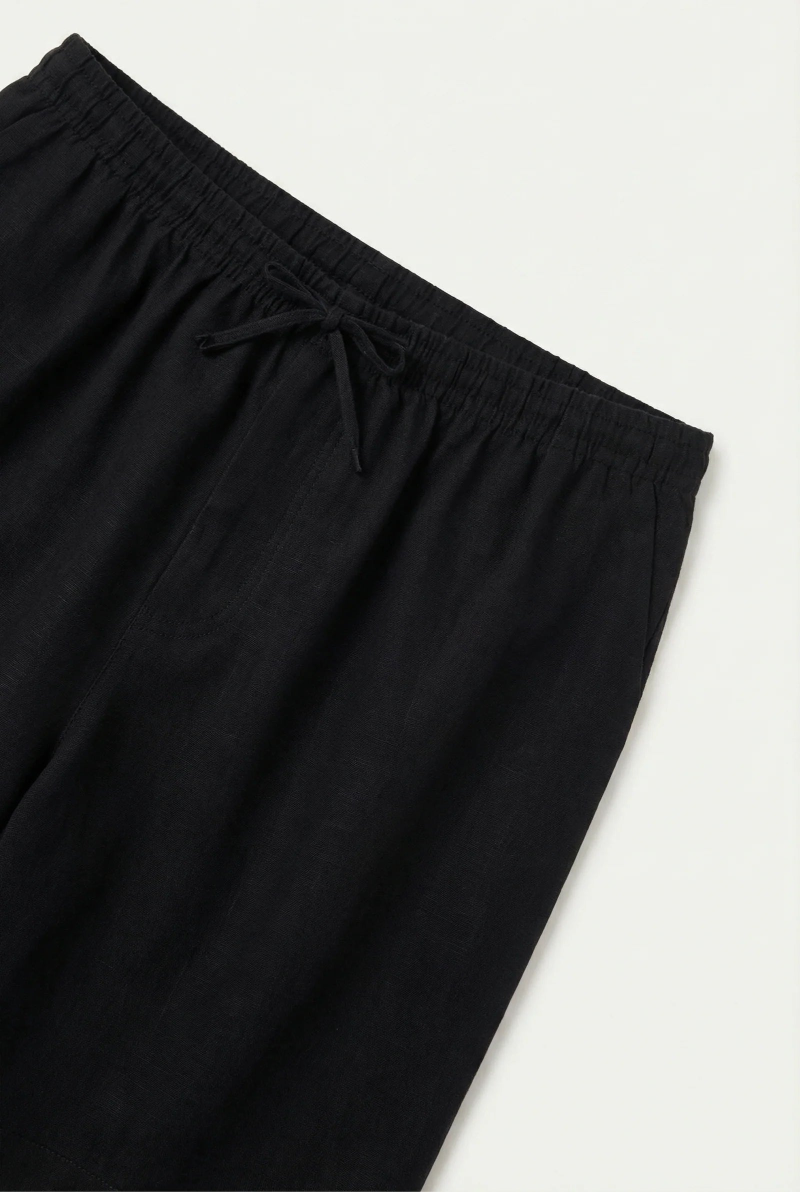 Schwarze Bayside Shorts aus Leinen