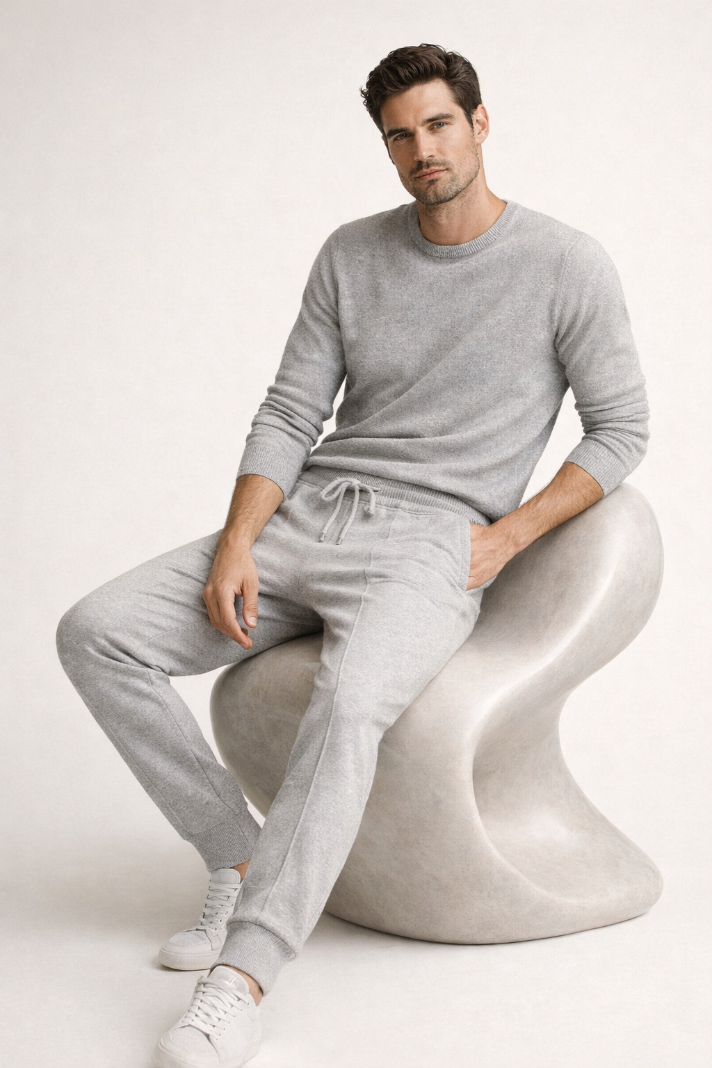 Klassische Freizeithose Grau