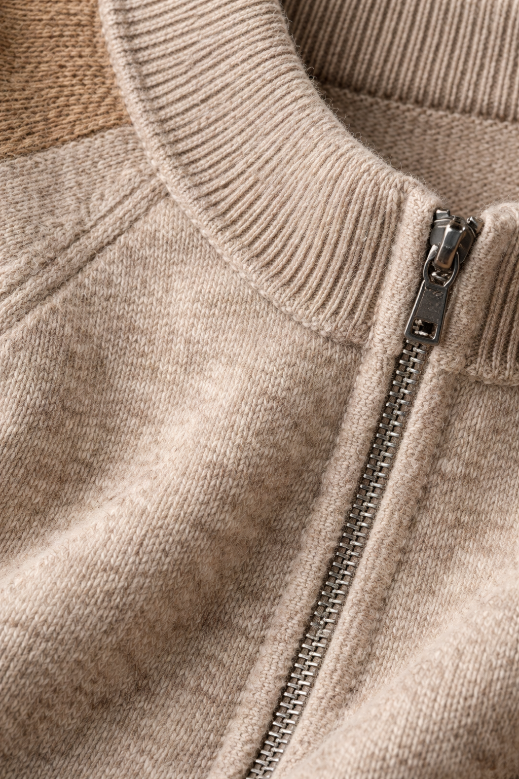 Zweifarbiger Strick-Set Beige