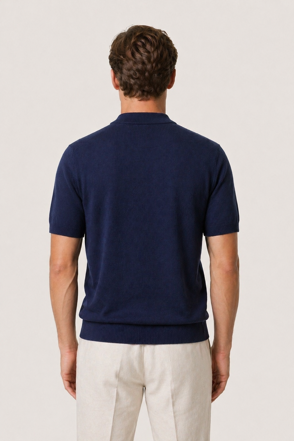 Azure Strick-T-Shirt Navy