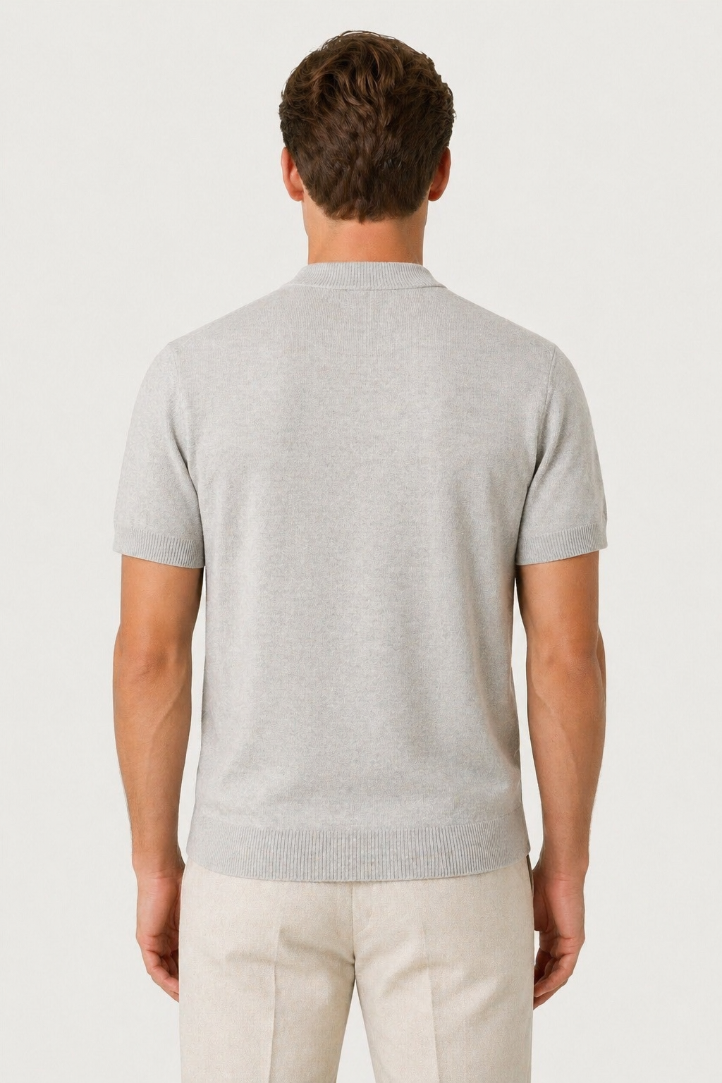 Azure Strick-T-Shirt Grau