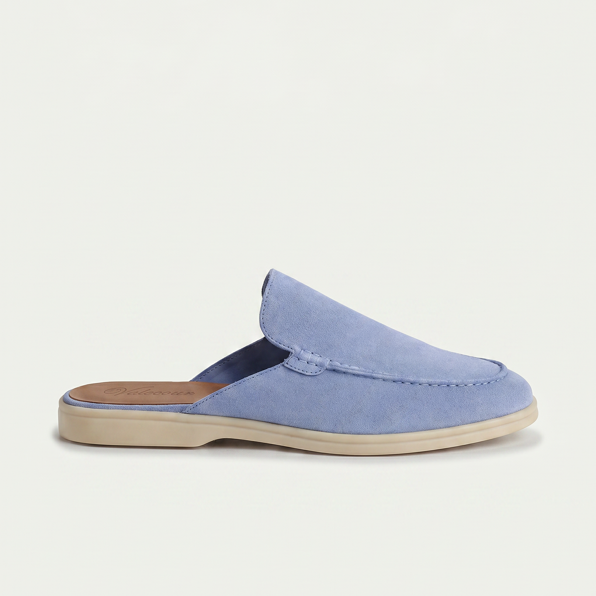 Ancestral Suede Mule Baby Blue