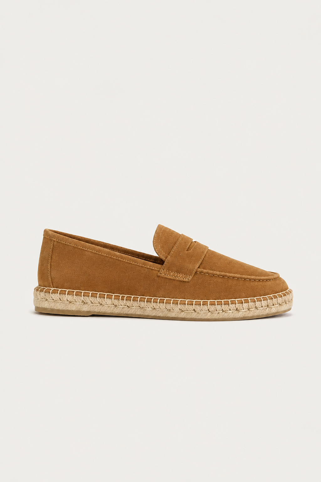 Espadrille aus Veloursleder Braun