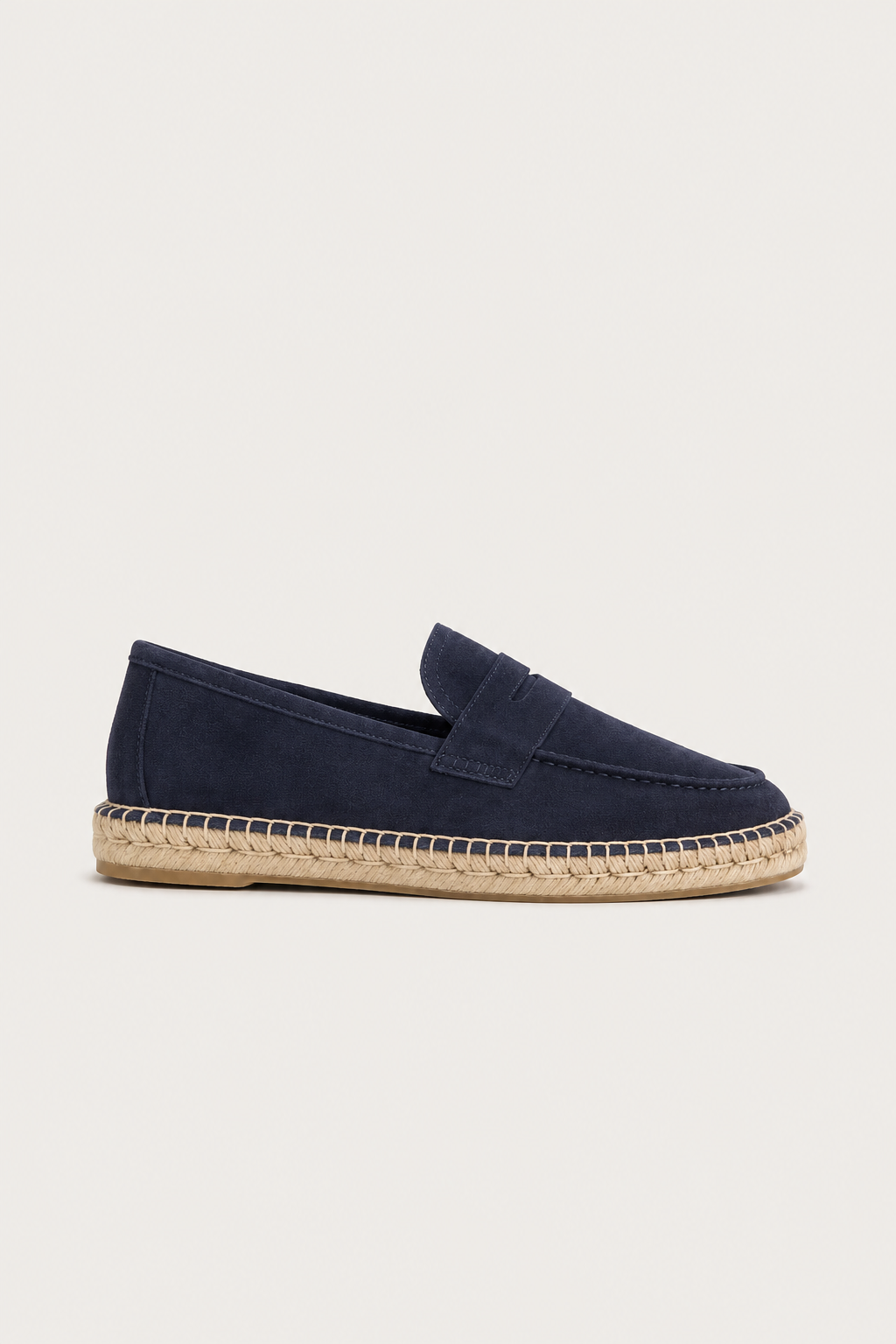 Espadrille aus Veloursleder, Marine