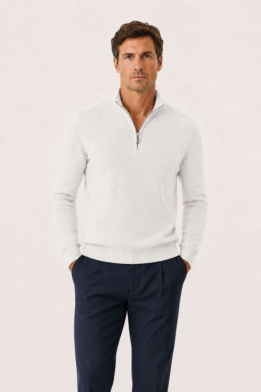 Seravio Quarter-Zip White