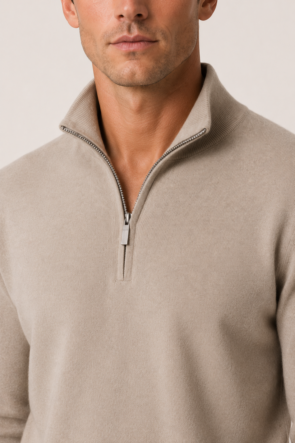Seravio Quarter-Zip Beige