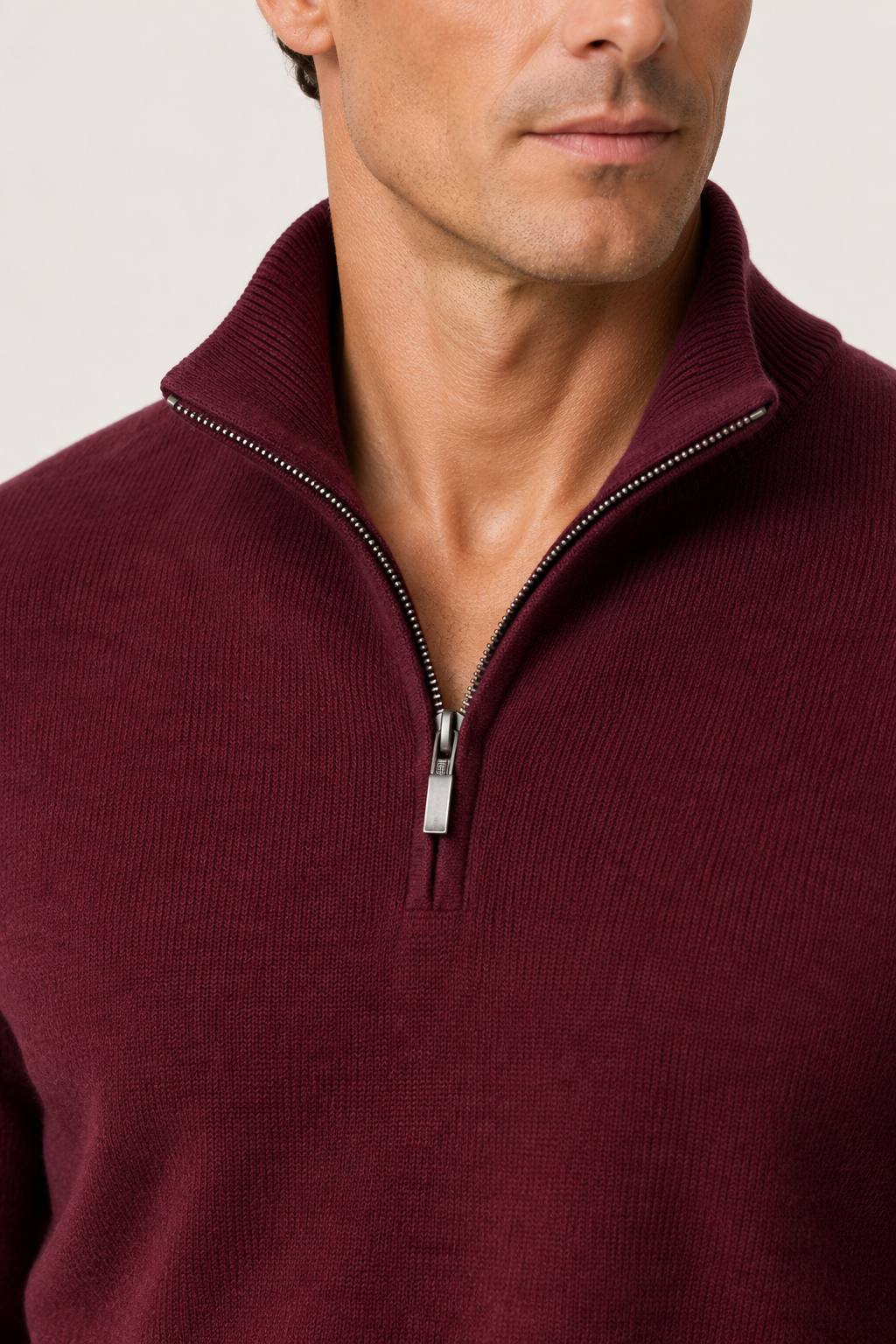 Seravio Quarter-Zip Wine Red