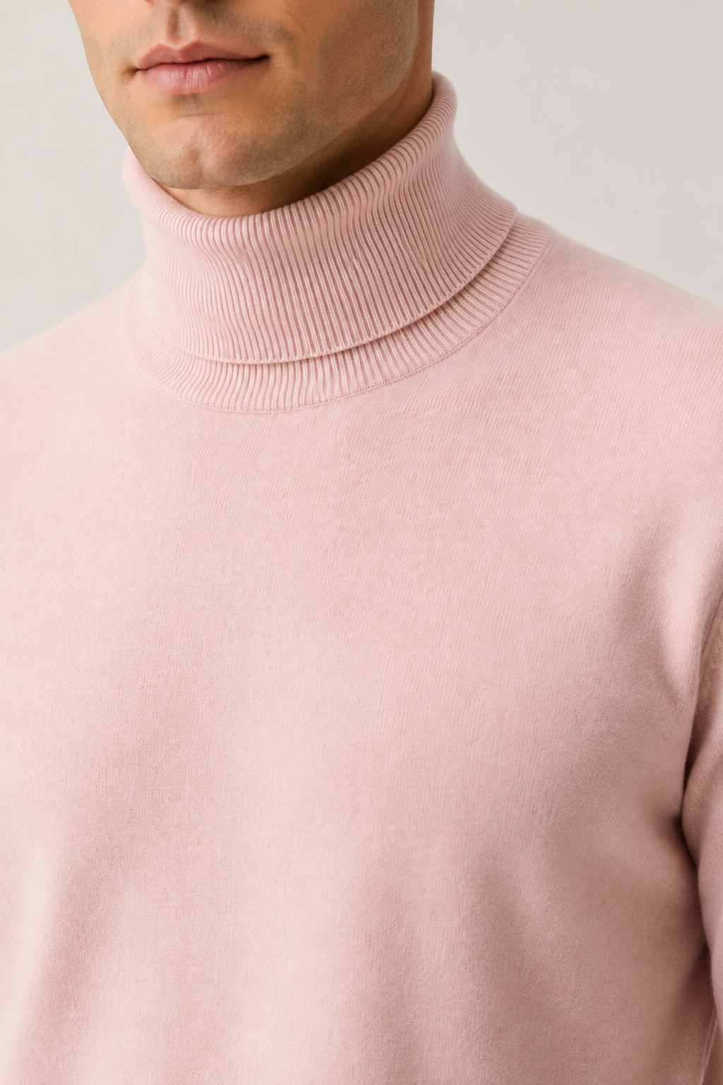Intemporel Rollkragenpullover Jeansblau