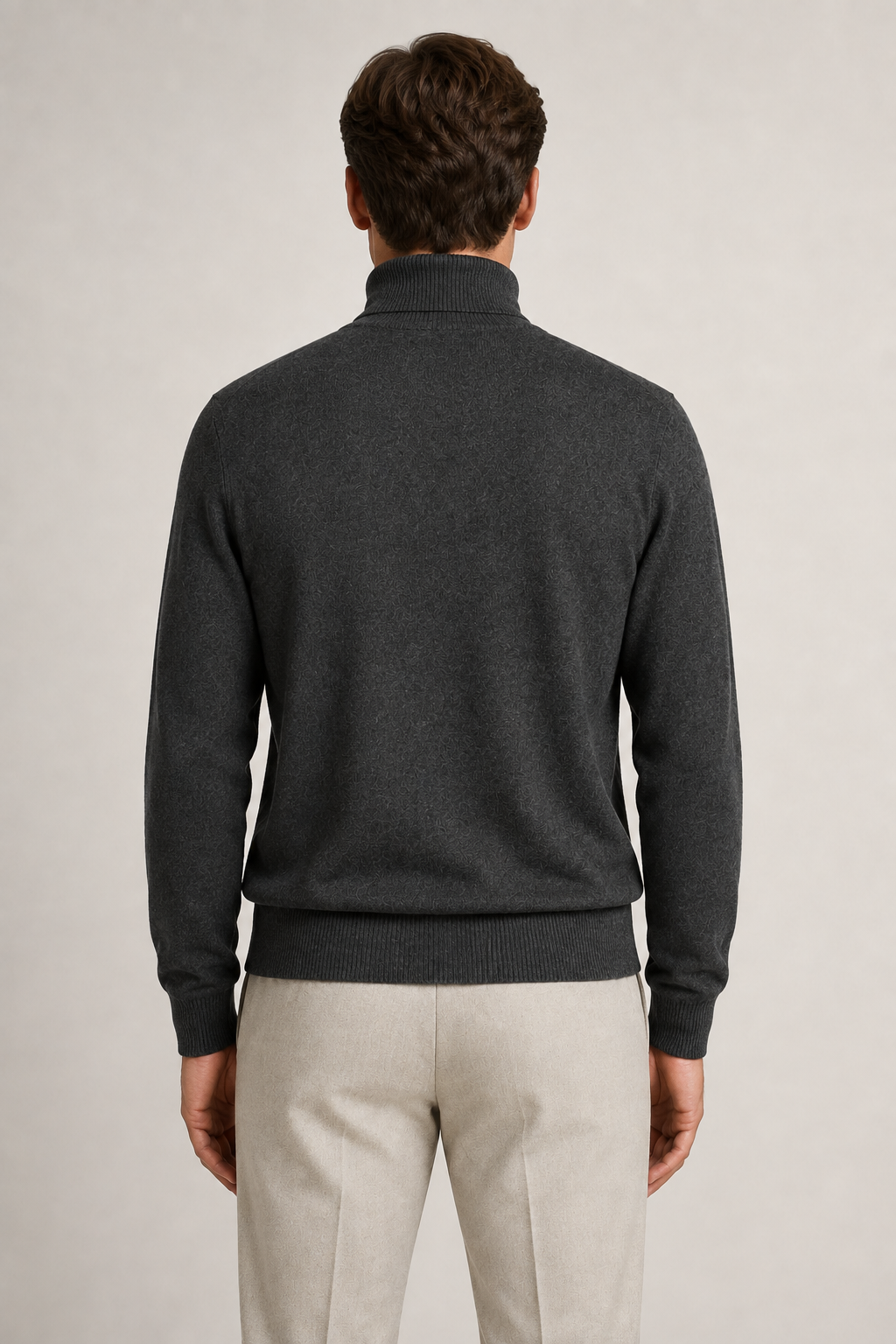 Intemporel Rollkragenpullover Jeansblau