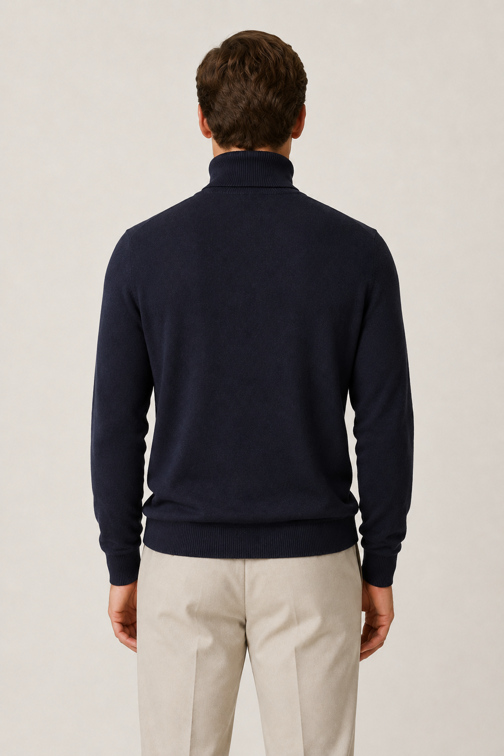 Intemporel Rollkragenpullover Jeansblau