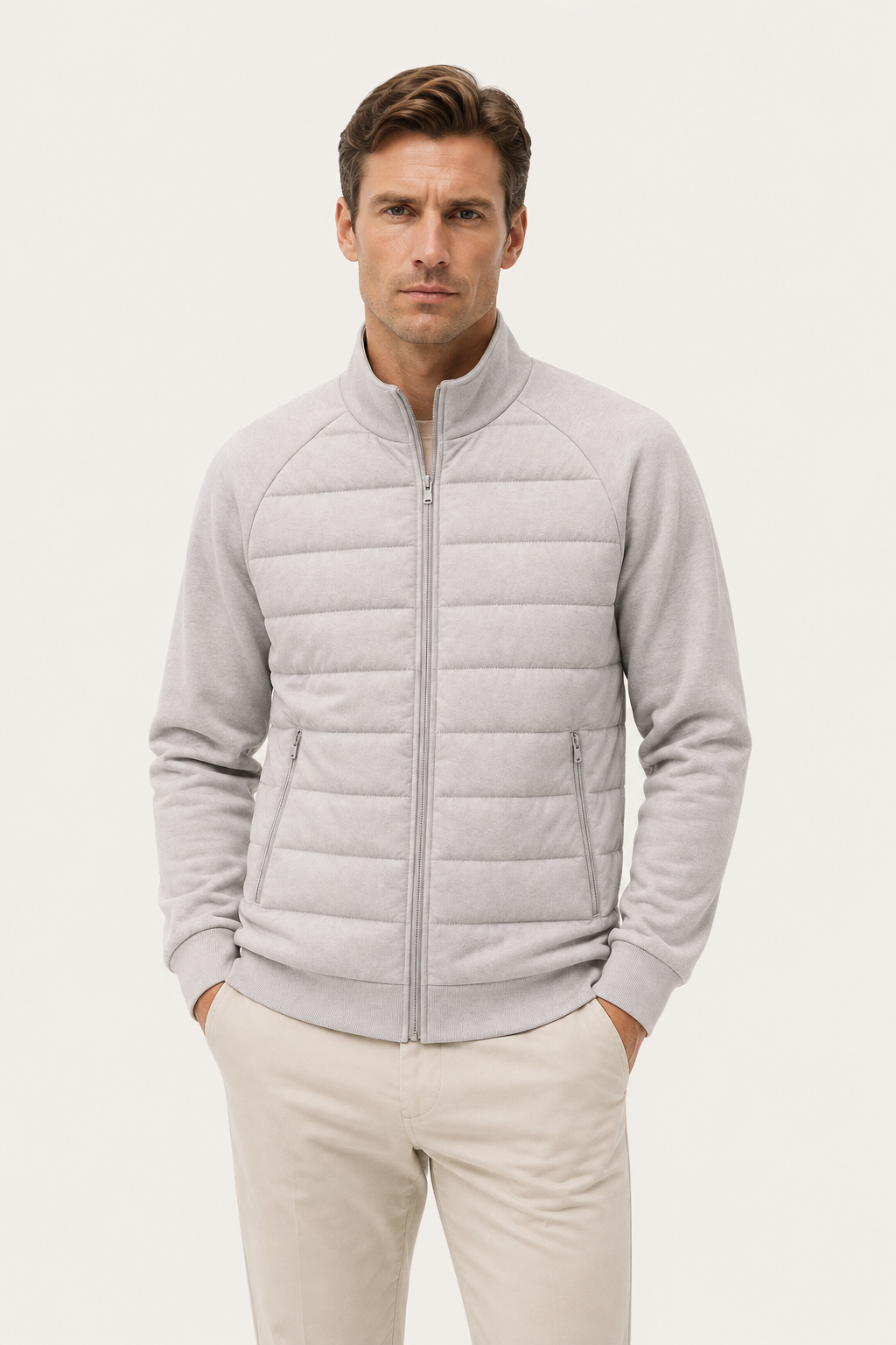 Essential Hybrid Jacke Grau