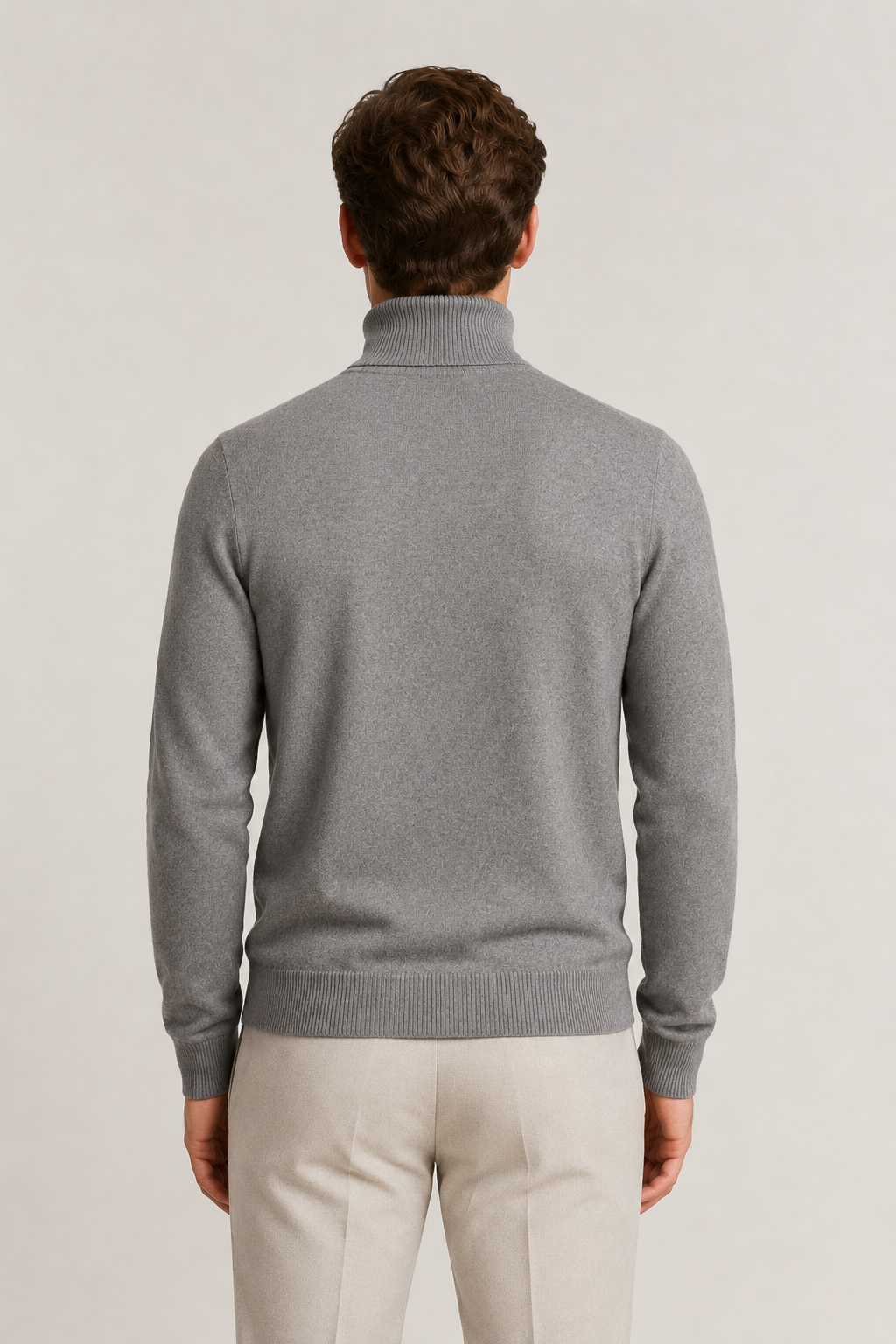 Zeitloser Rollkragenpullover Grau