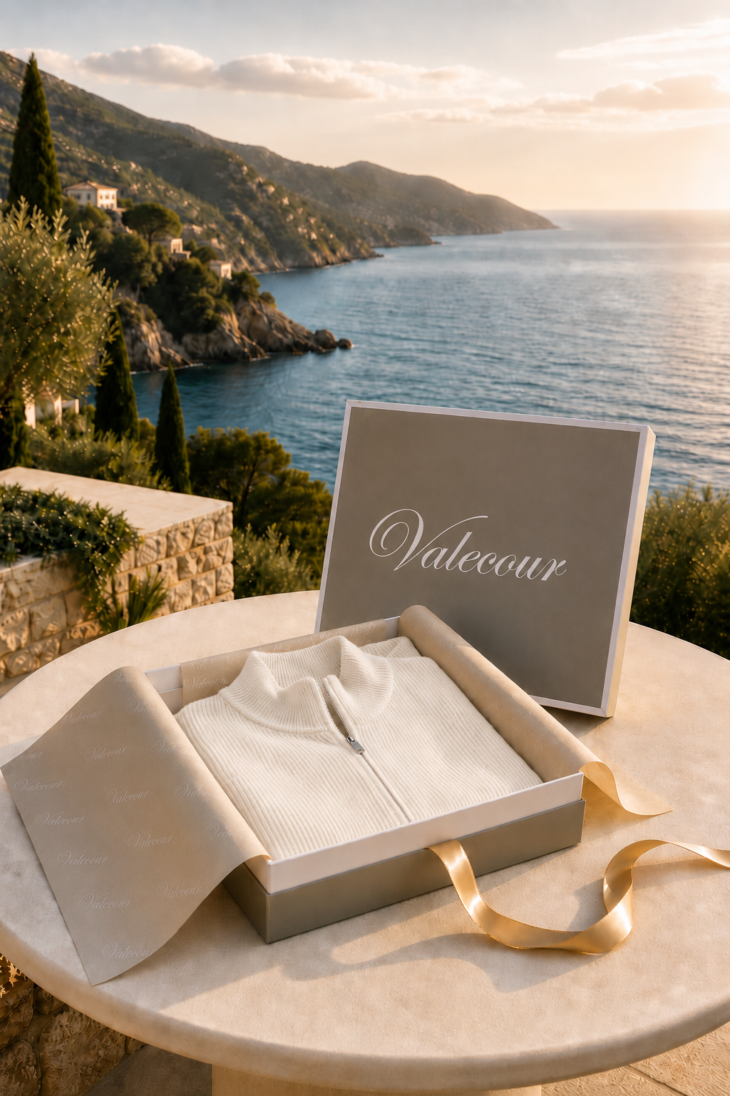Lodève Strickjacke mit Reißverschluss, creme
