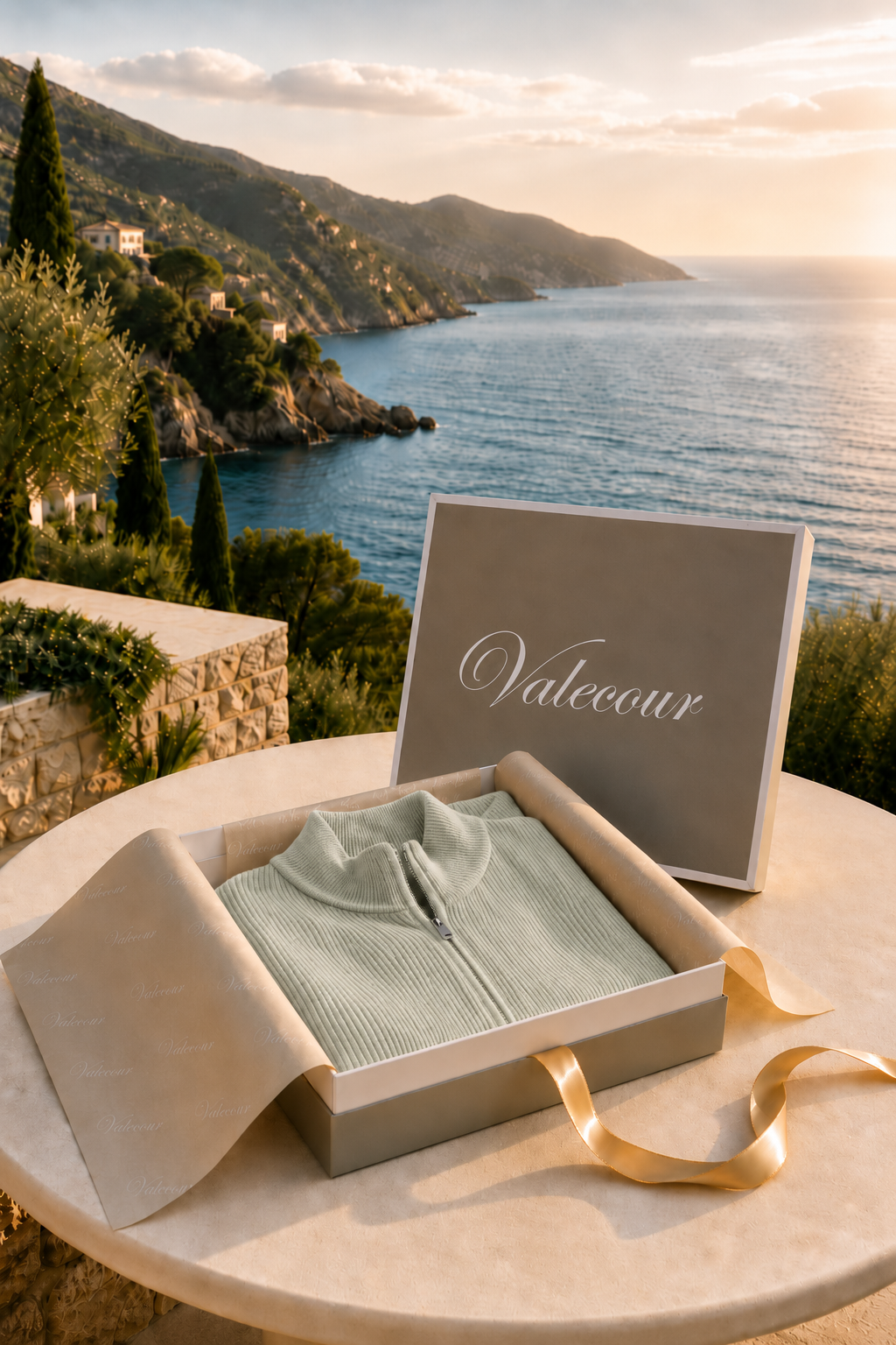 Lodève Zip-Strickjacke Grün
