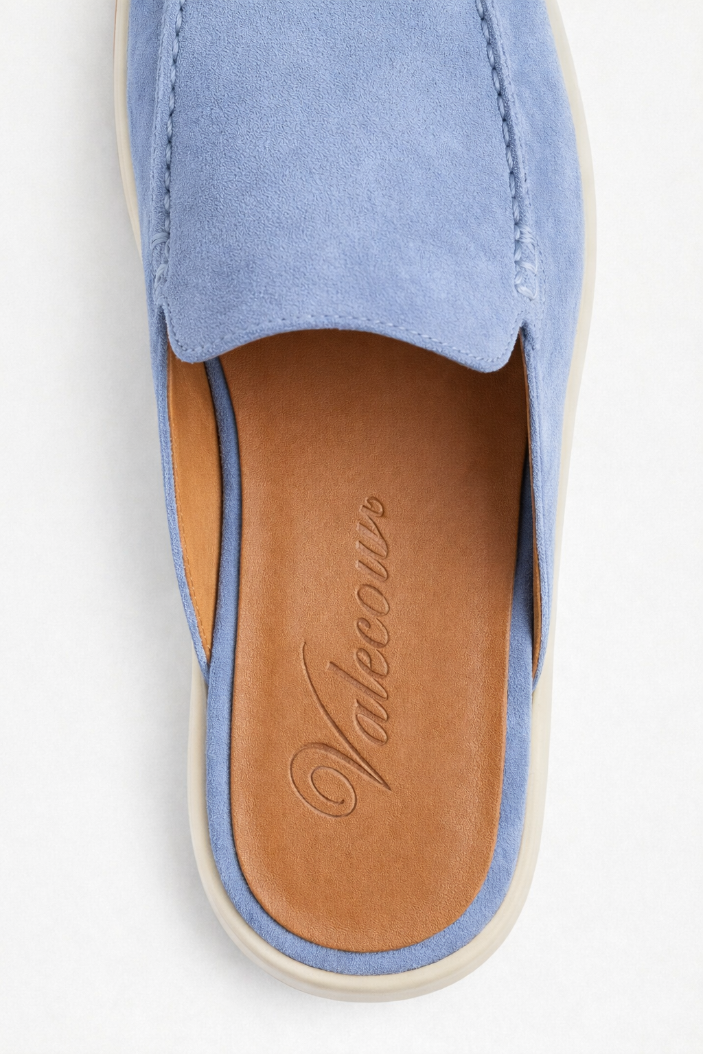 Slipper aus Wildleder „Ancestral“ Babyblau