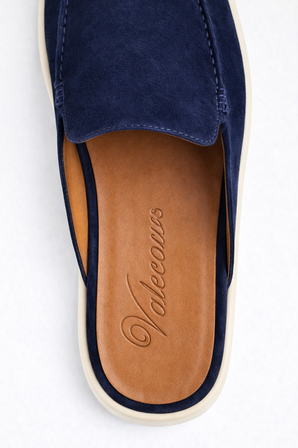 Ancestral Suede Mule Marineblau