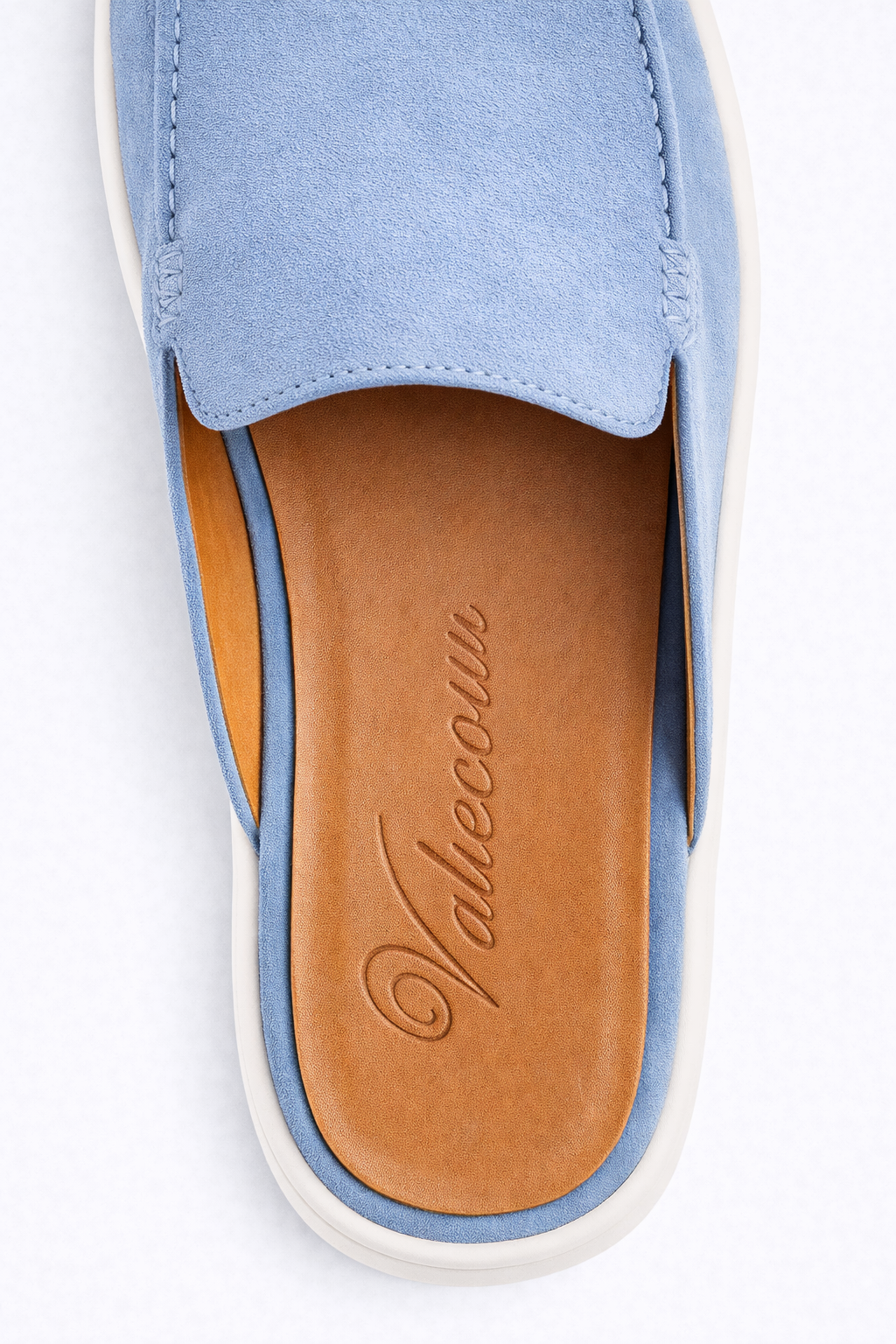 Ancestral Suede Pantolette Hellblau