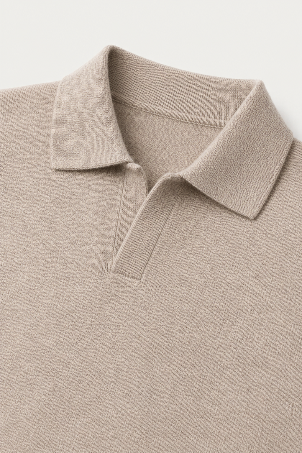Classic Buttonless Polo – Taupe