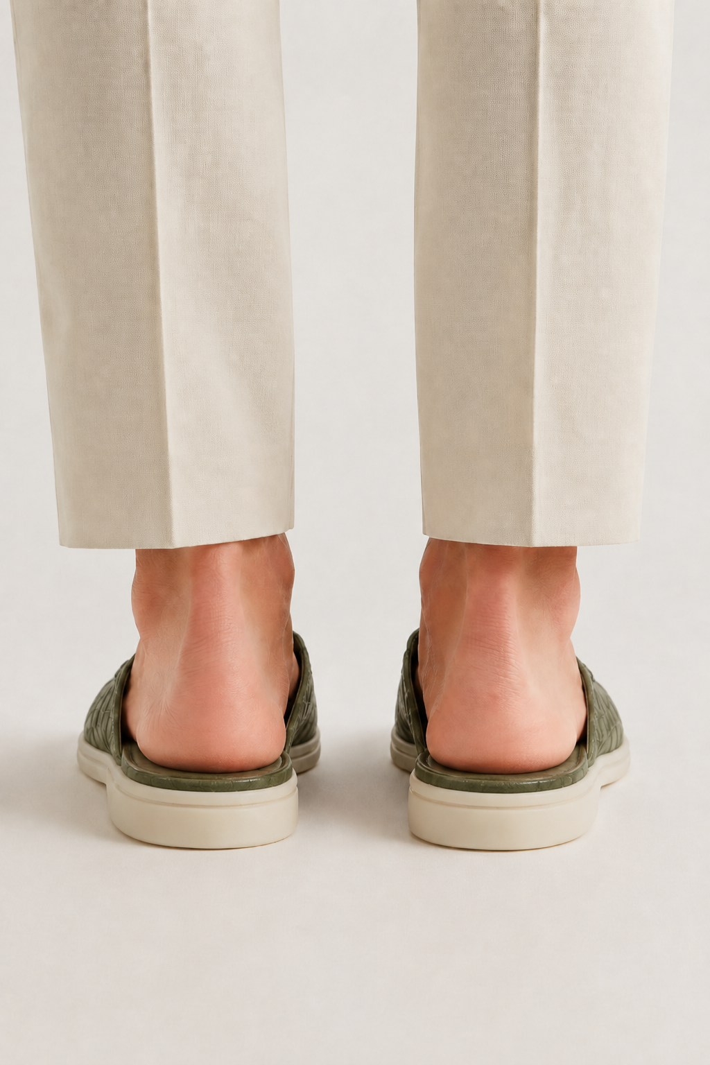 Croco Mule Glanzschwarz