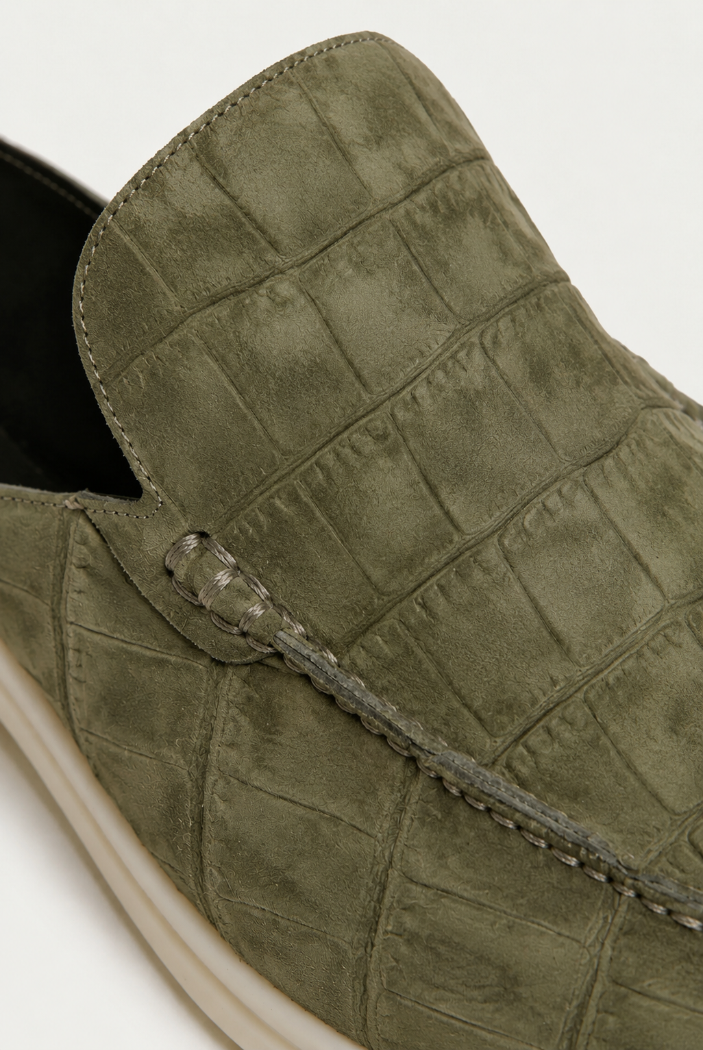 Croco Mule Glanzschwarz