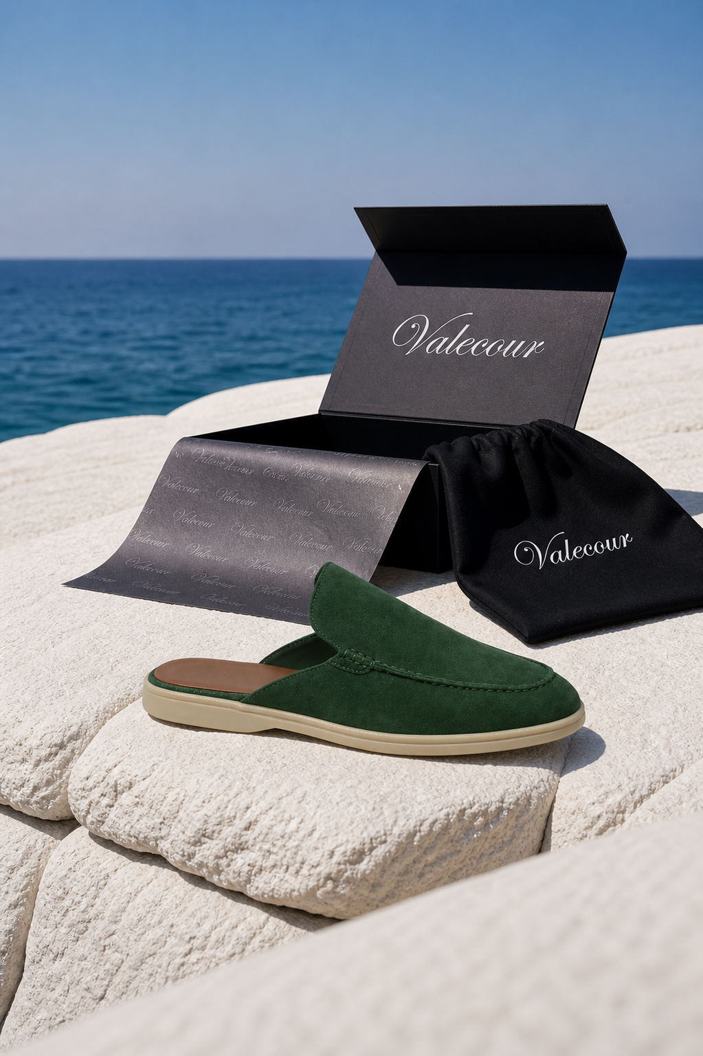 Ancestral Suede Mule Forest Green