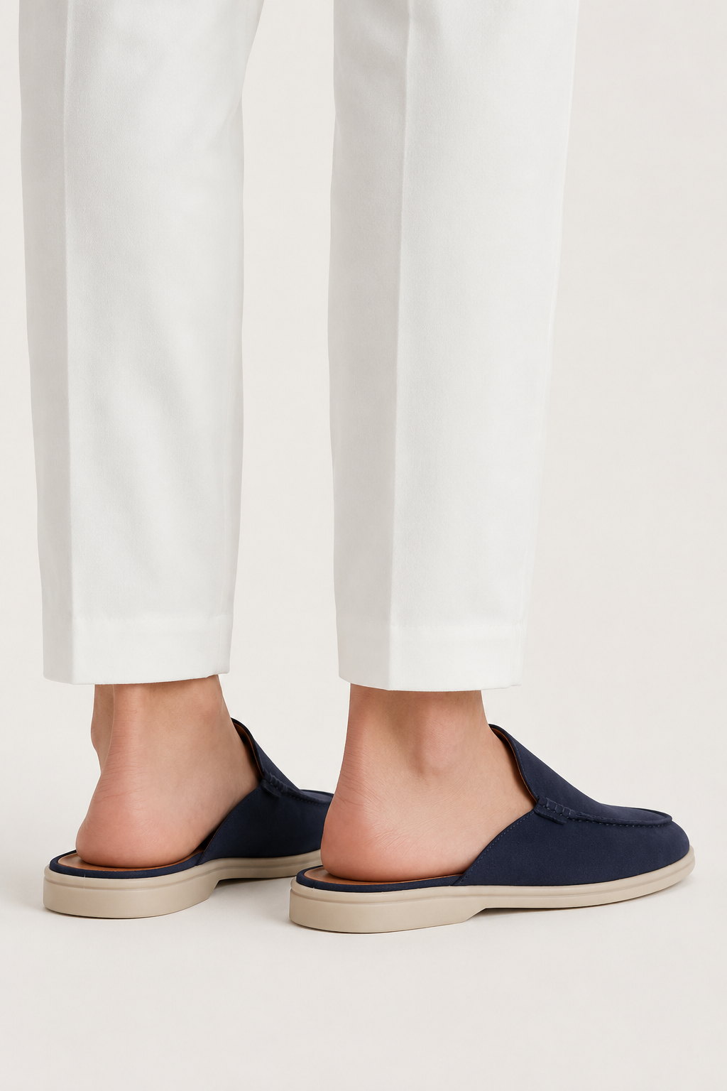 Ancestral Suede Mule Marineblau