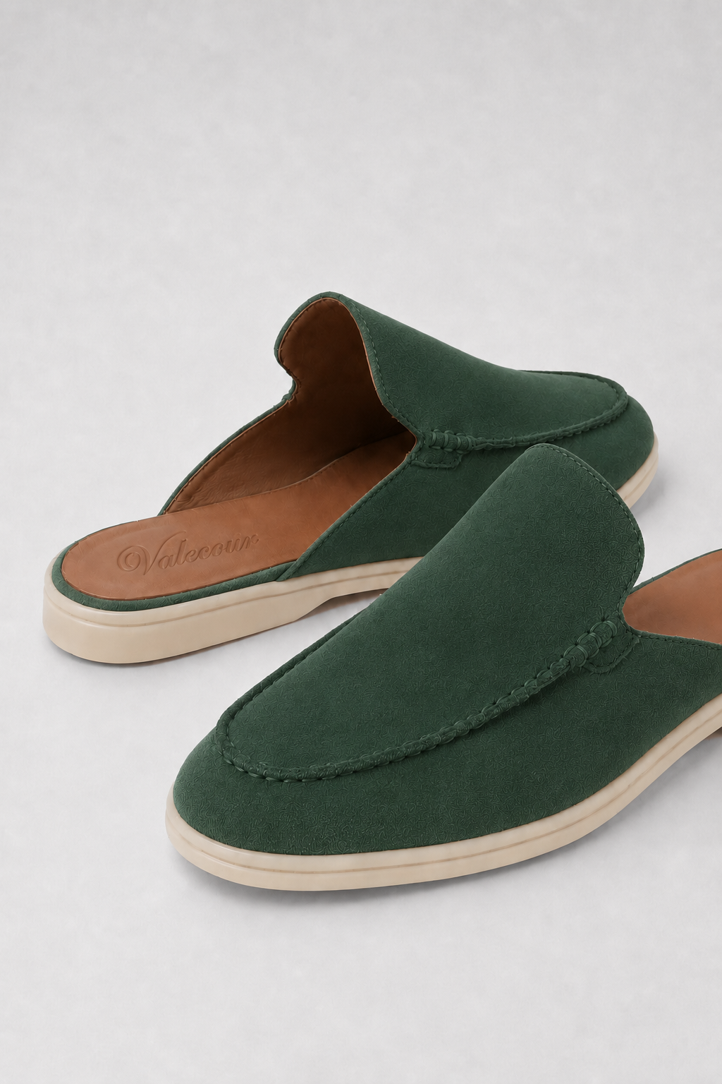 Ancestral Suede Mule Waldgrün