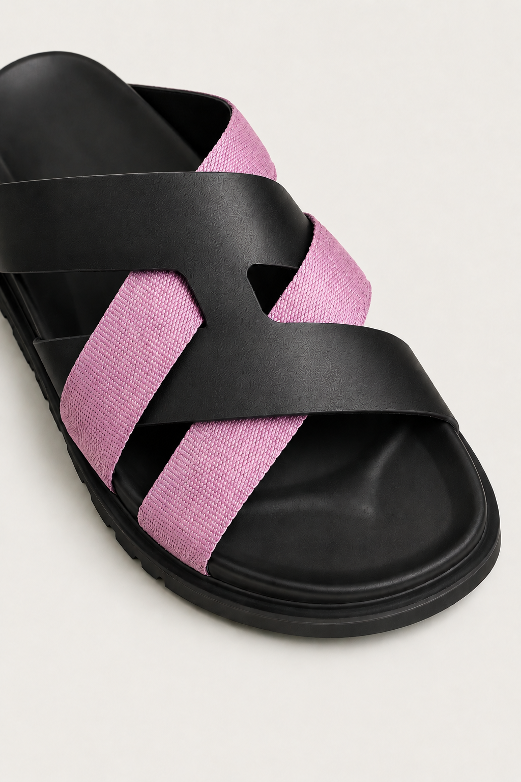 Alviro Sandale Nr. 1 Schwarz/Pink