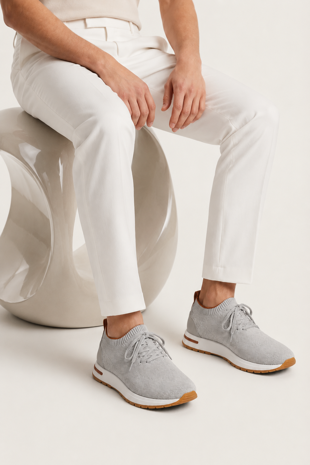 Selano Mesh Slip-On Hellgrau