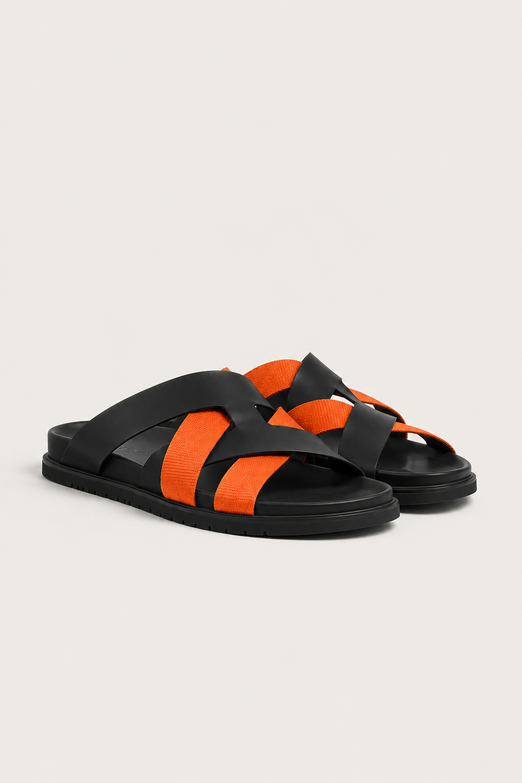 Alviro Sandale Nr. 1 Orange/Schwarz