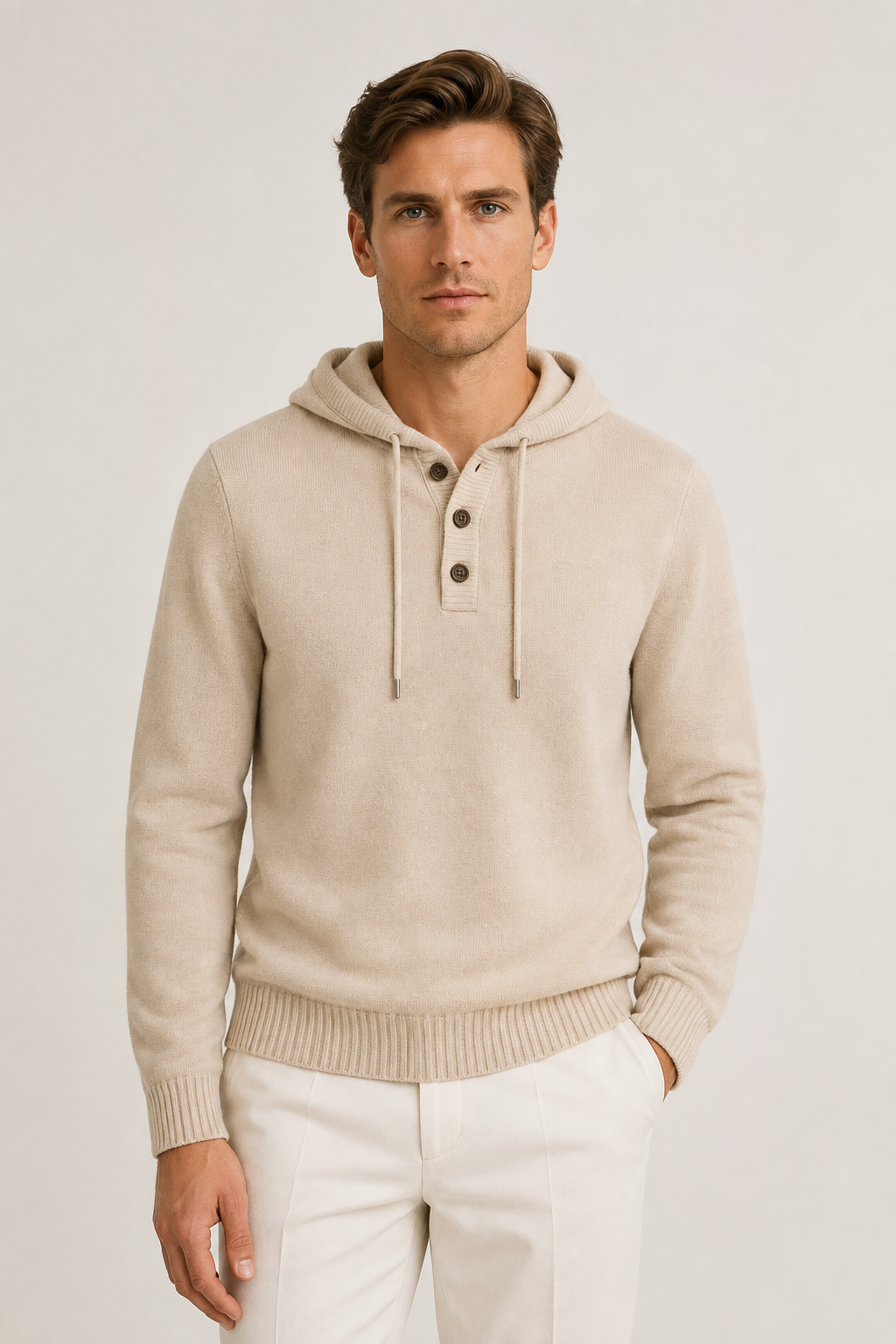 Siena Merino Hoodie Beige
