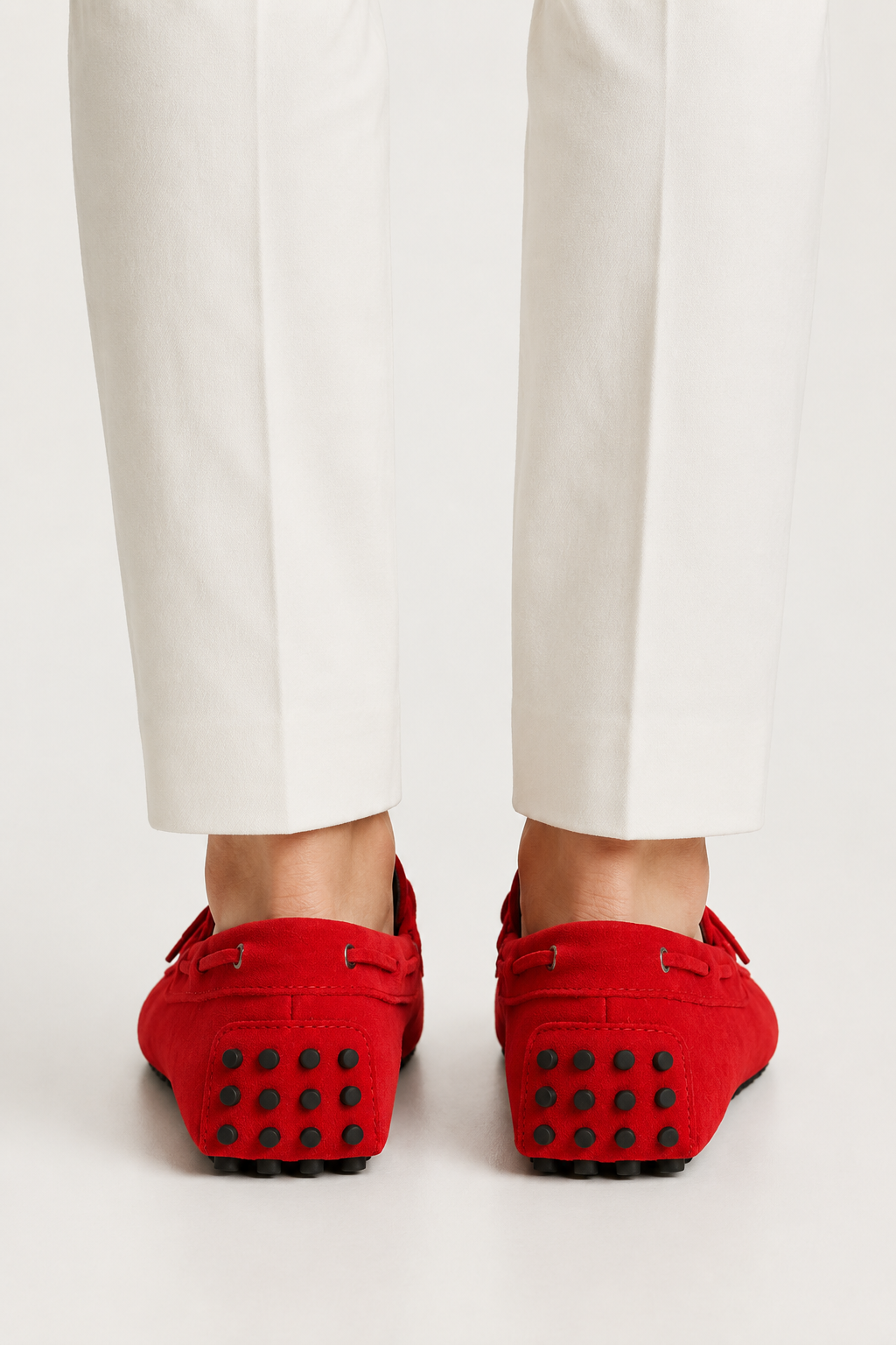 Capri Mokassin aus Wildleder Rot