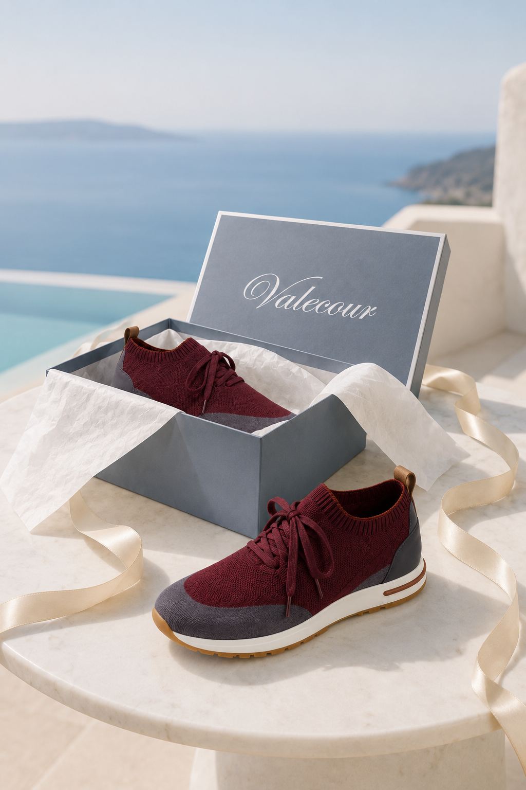 Selano Mesh Slipper Burgund