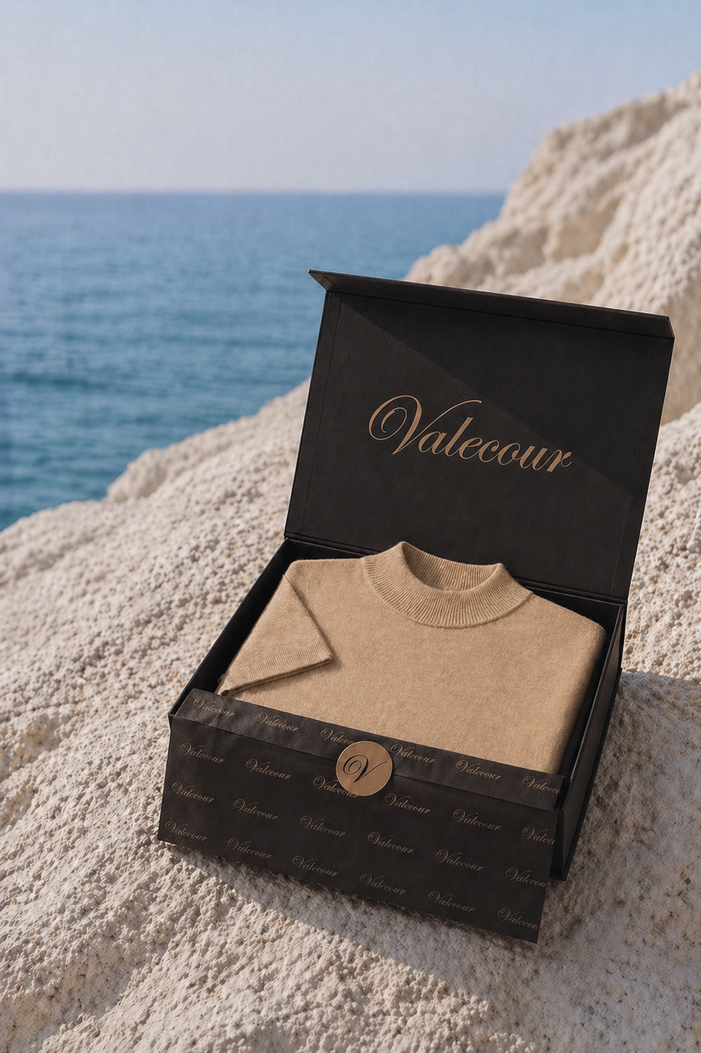 Azure Strick-T-Shirt Sand