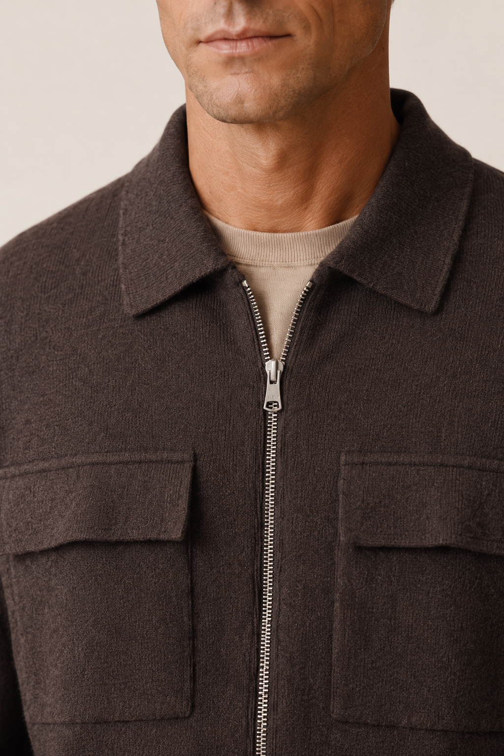 Venturi Merino Cardigan Brown