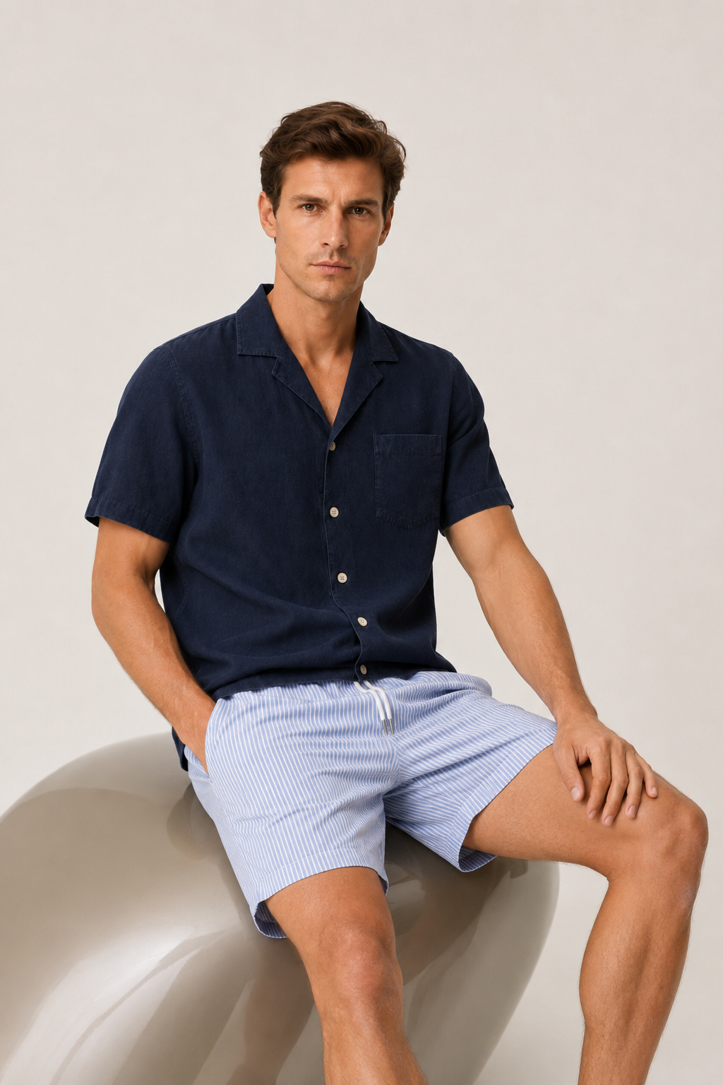 Toulon Short Weiß/Blau
