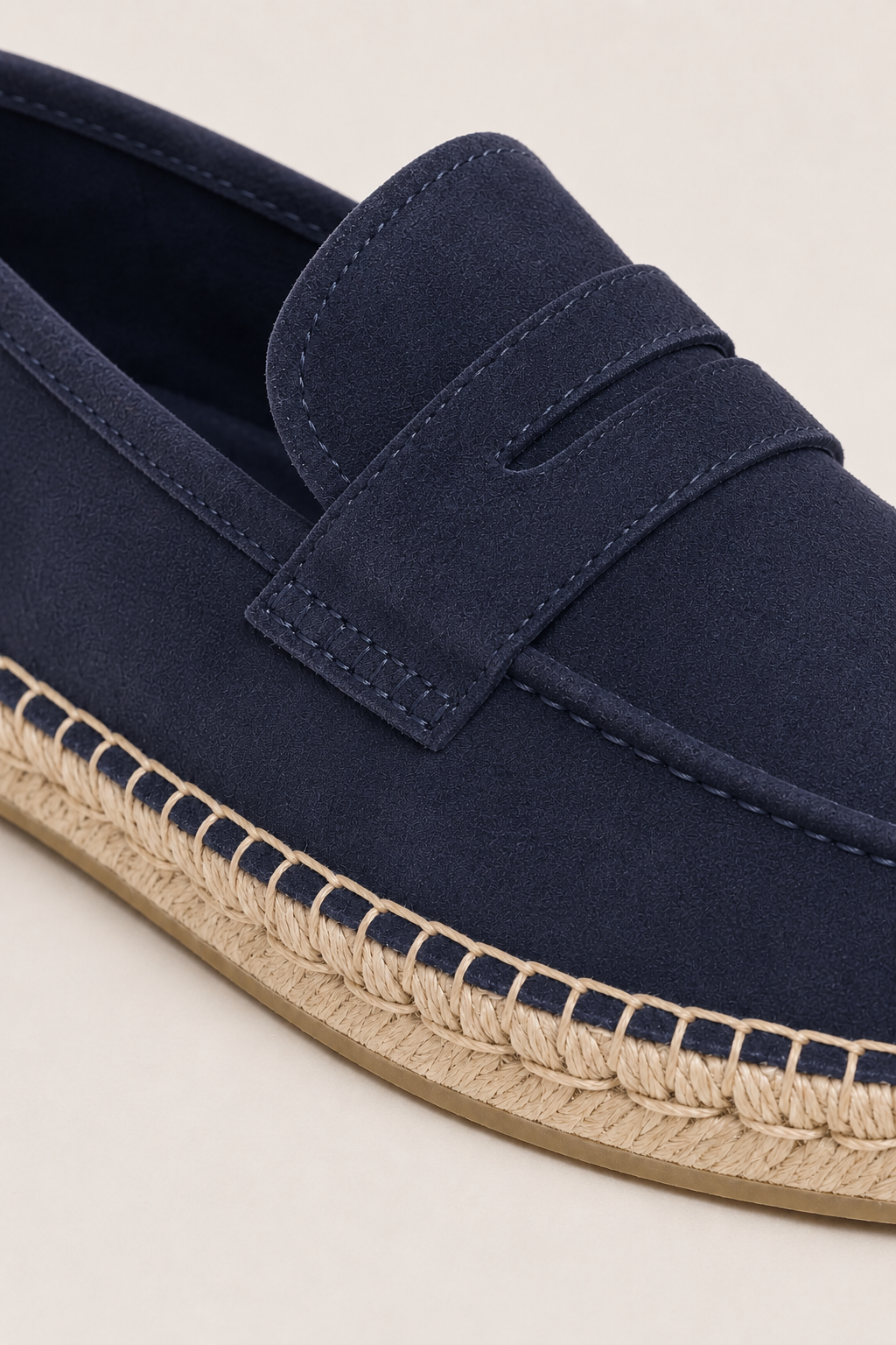 Espadrille aus Veloursleder, Marine