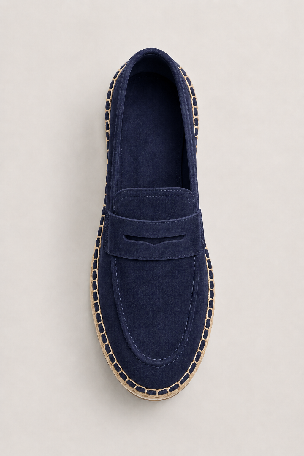 Espadrille aus Veloursleder, Marine