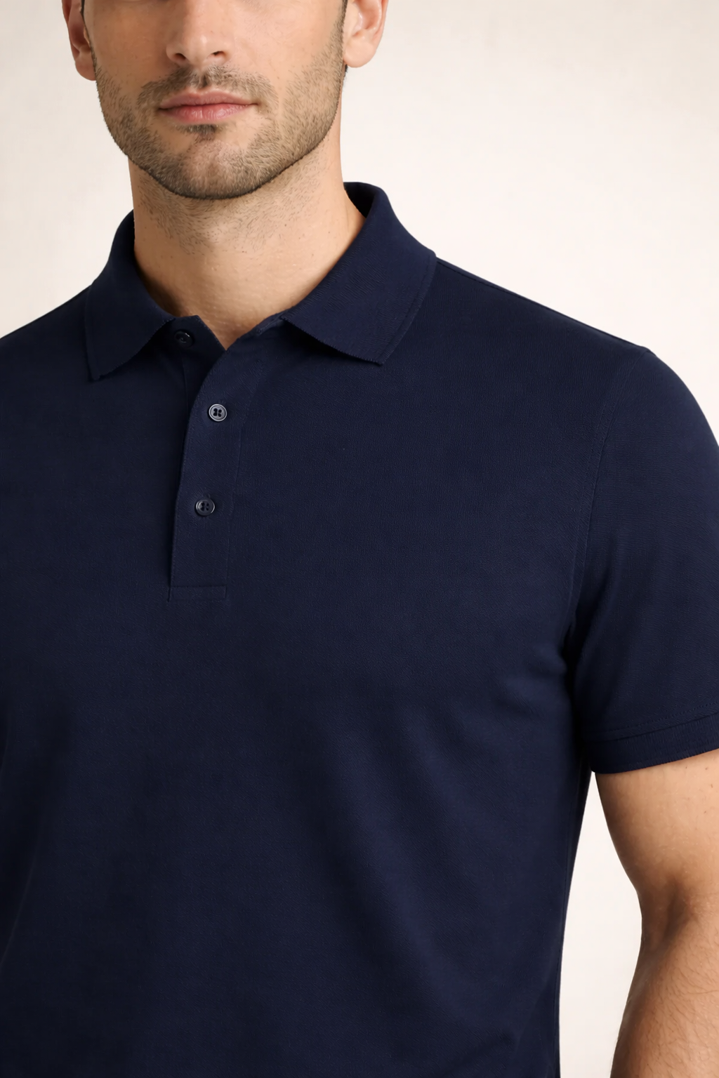 Edles Poloshirt, Marineblau
