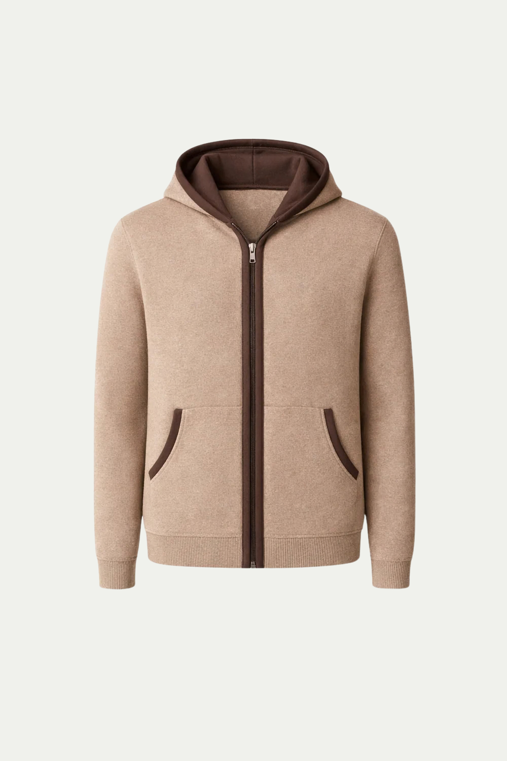 Hooded Cardigan Brown / Dark Brown