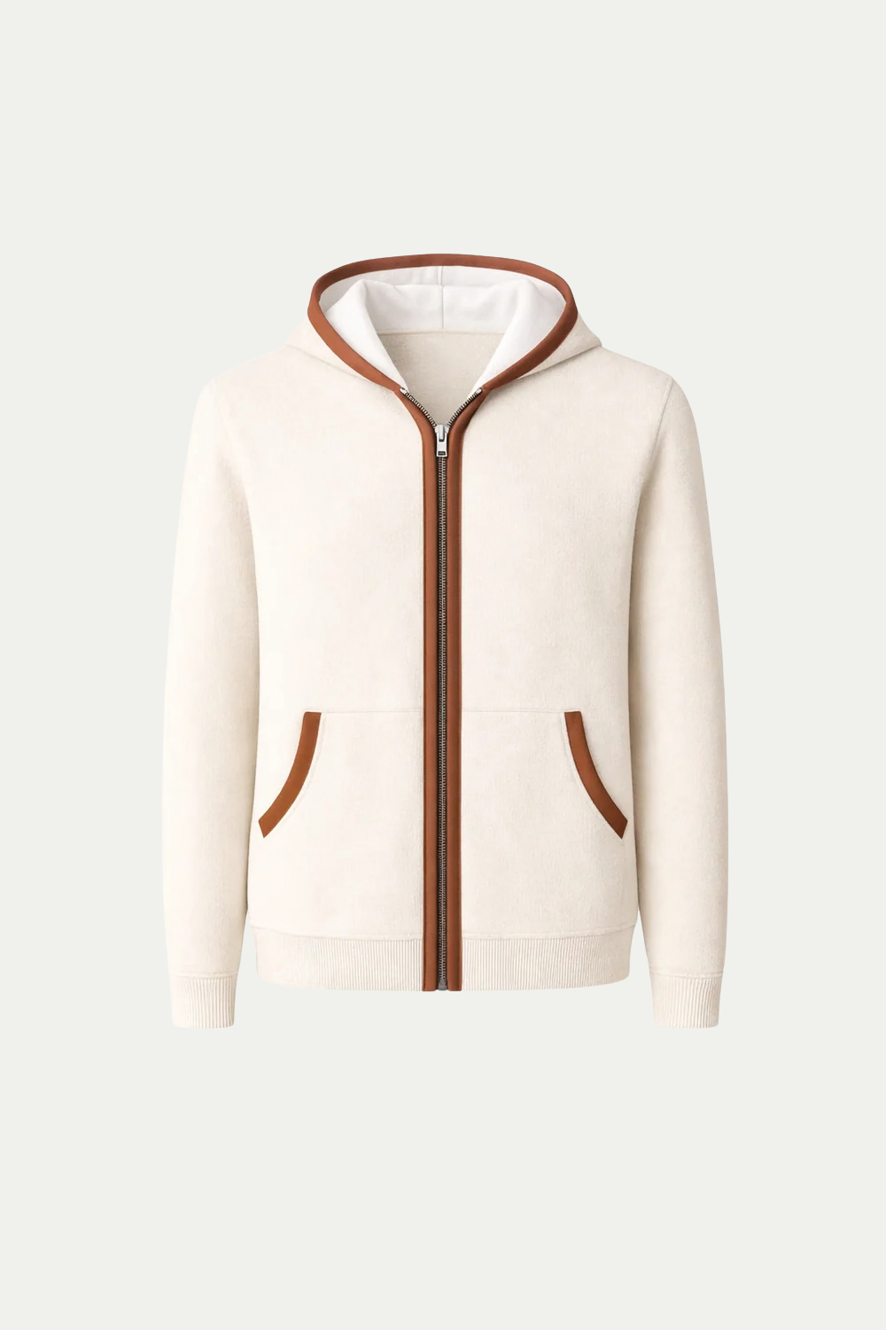 Hooded Cardigan Beige