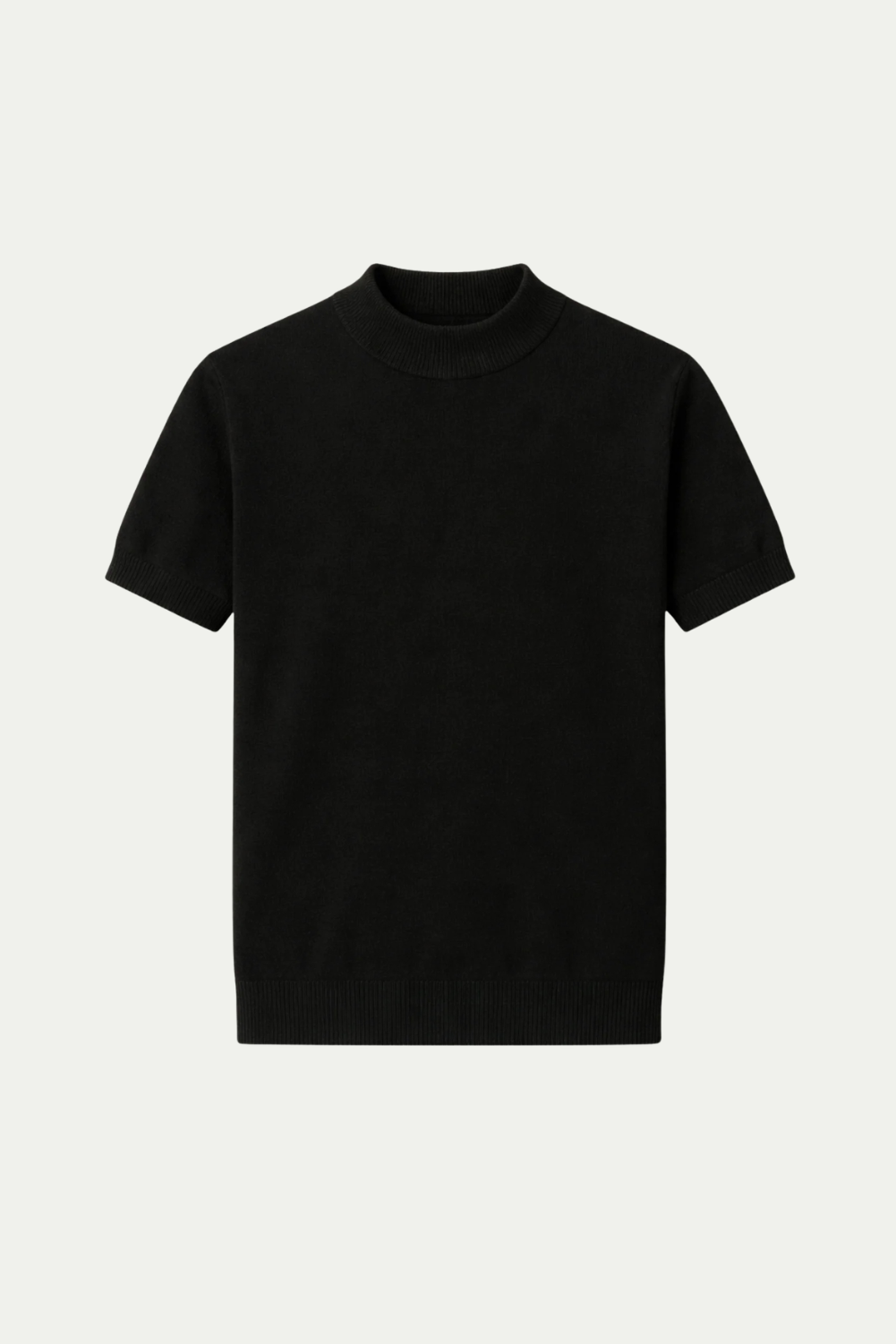Azure Strick-T-Shirt Schwarz