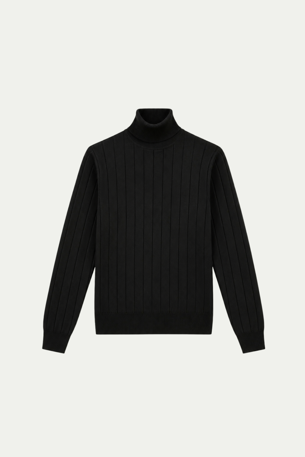 Rollkragenpullover, Schwarz